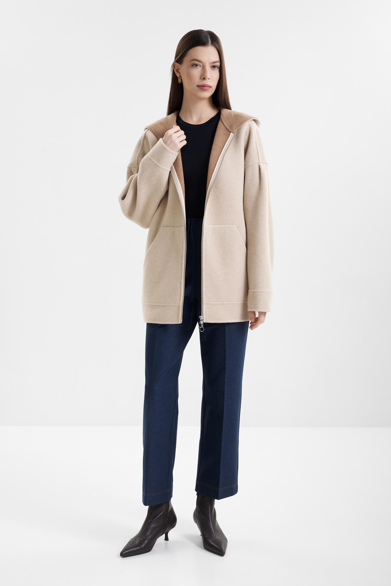 Толстовка из смесовой шерсти Бренд MM