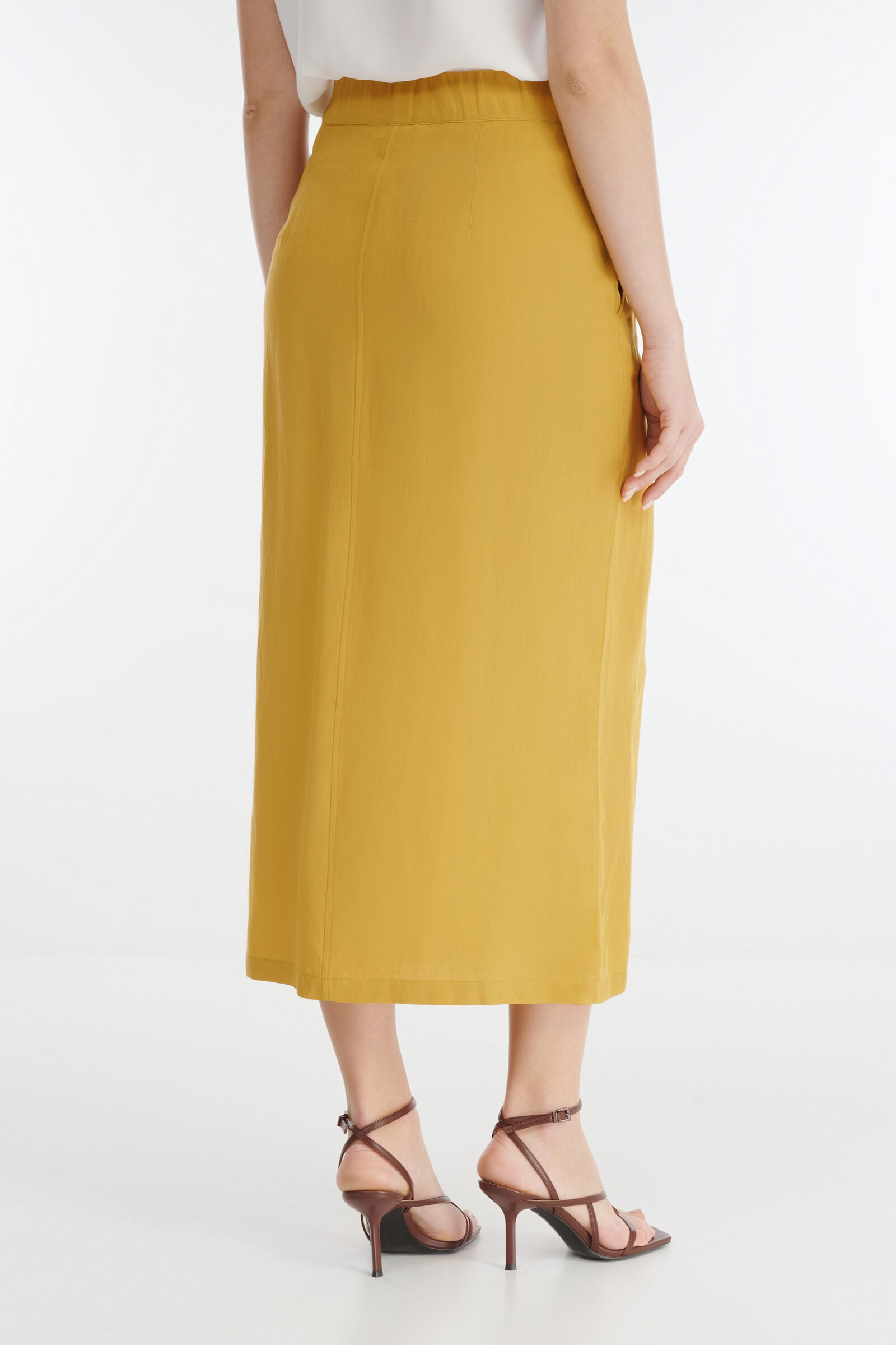 Прямая юбка на завязках с разрезом Бренд Diana Gallesi