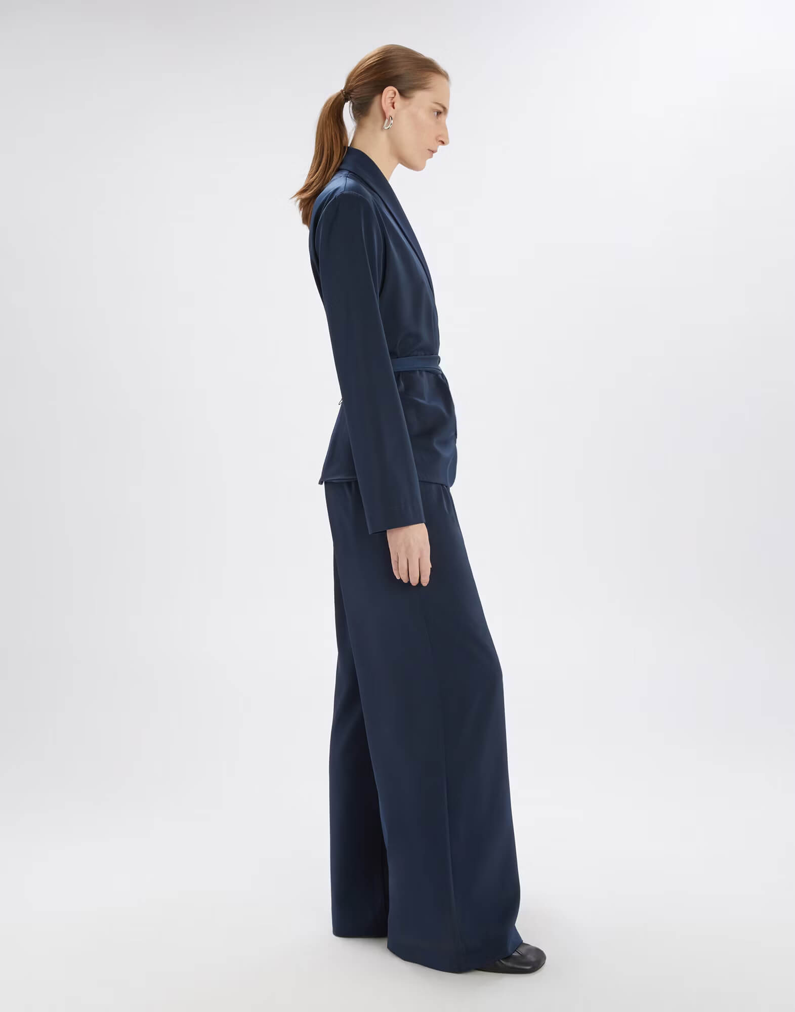 Комбинезон из атласа с драпировкой Бренд High