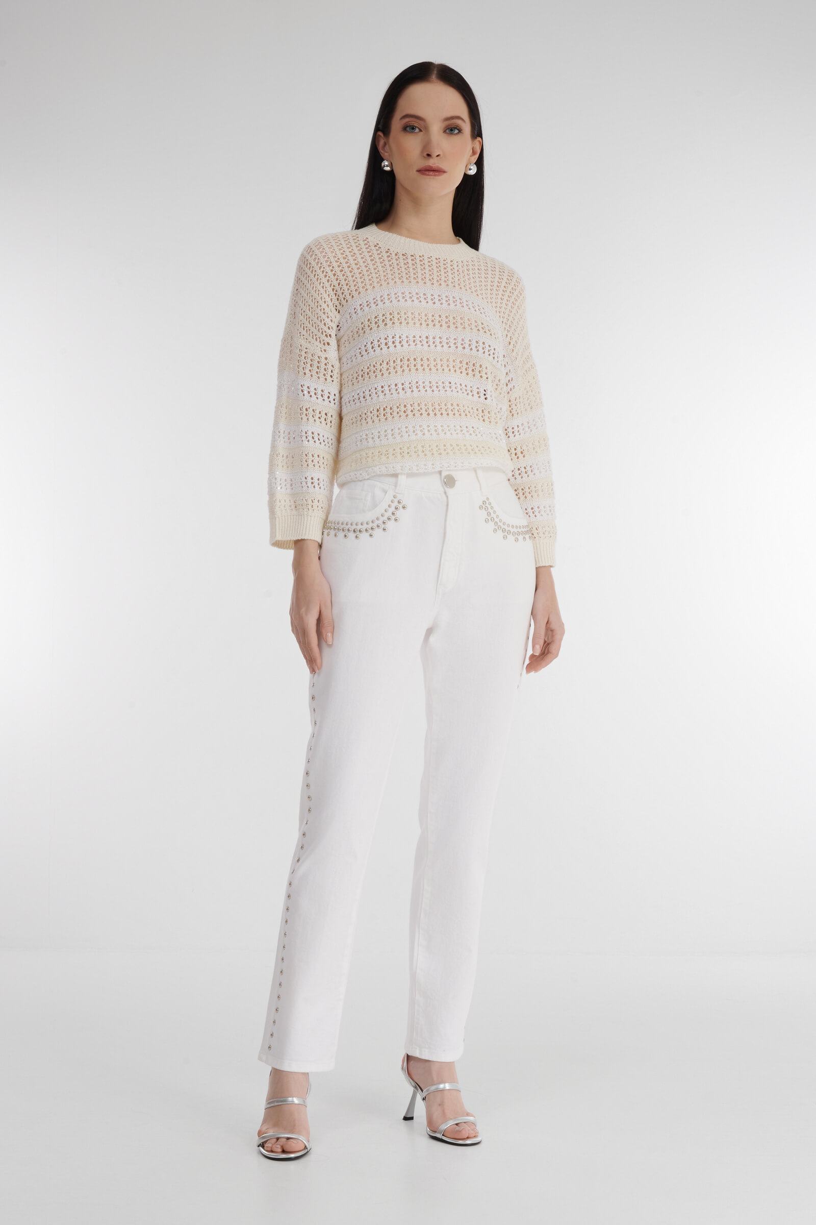 Джинсы с заклепками Бренд Daniela Drei