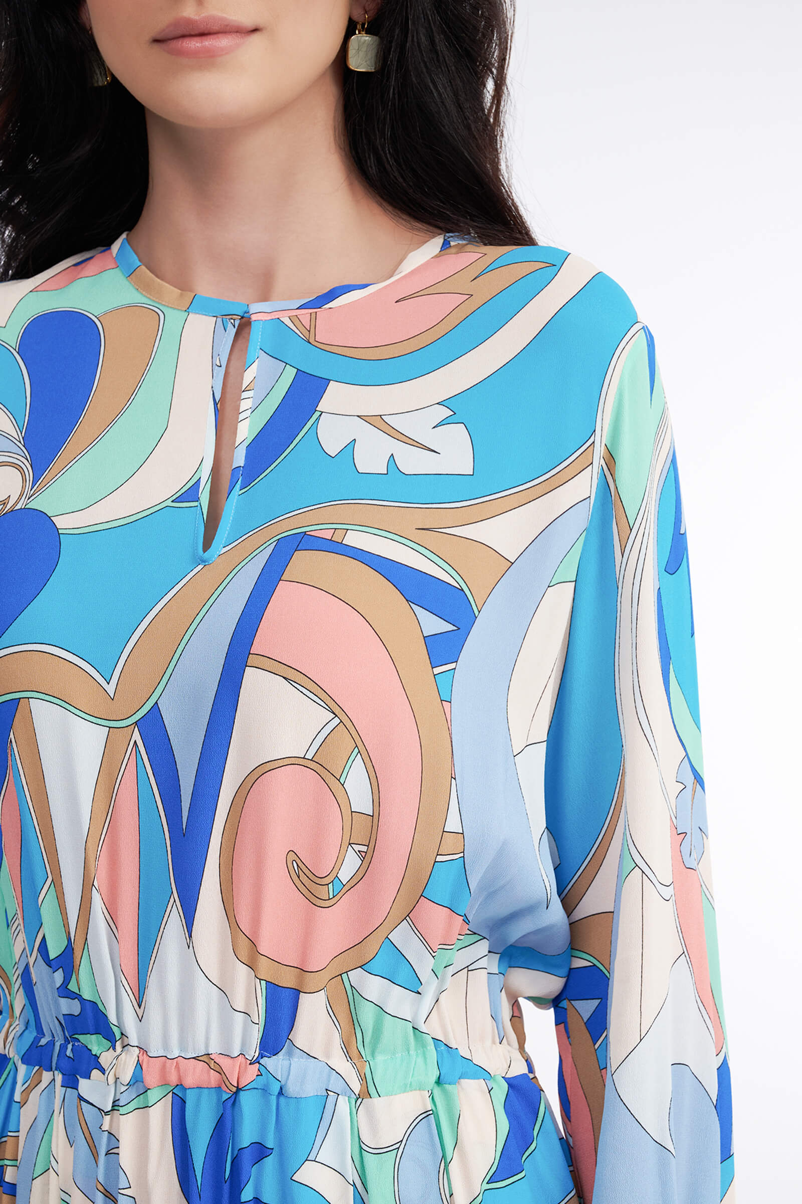 Платье макси с принтом Бренд Rocco Ragni