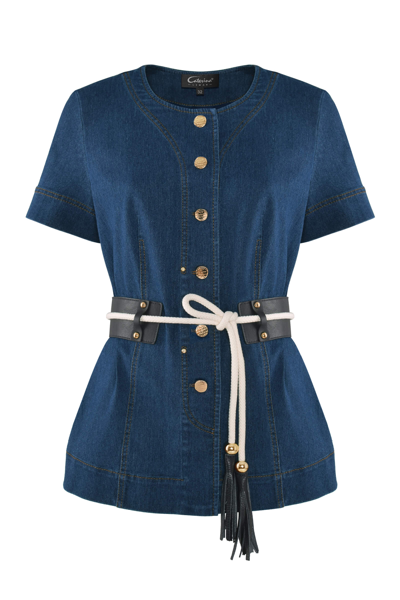 Жакет из денима на пуговицах Бренд Caterina Leman