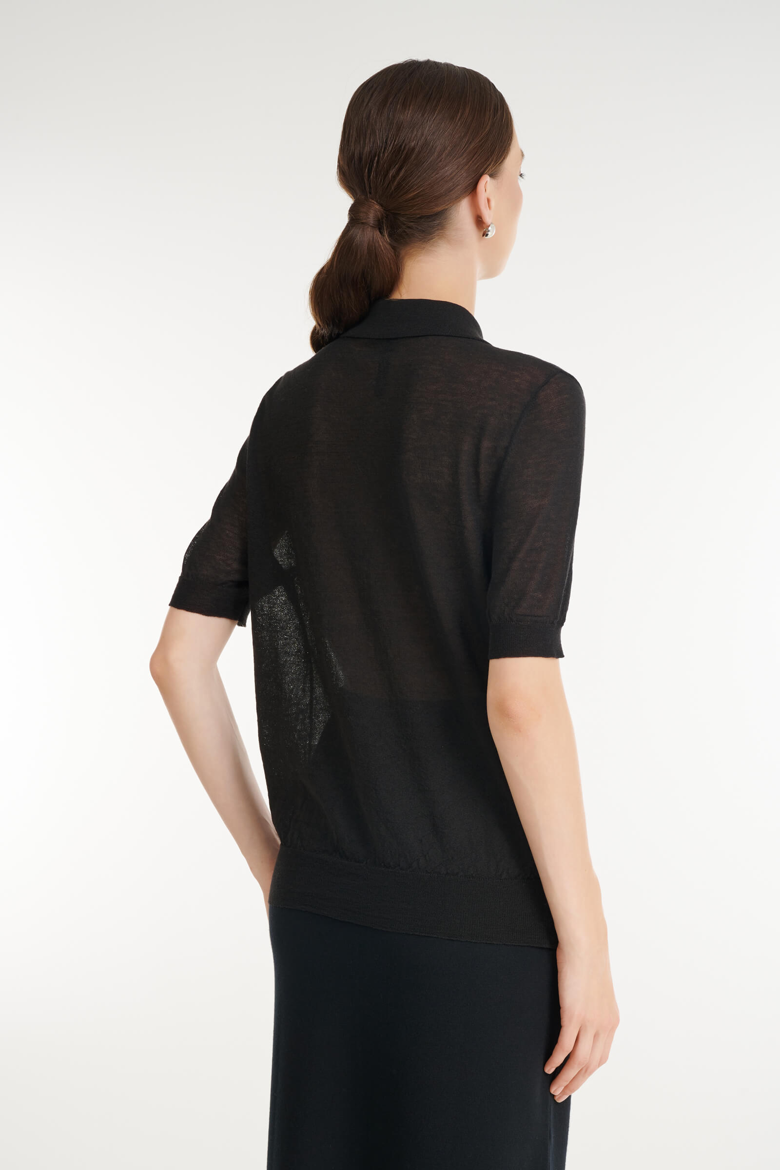 Джемпер-поло с драпировками Бренд Sarah Pacini