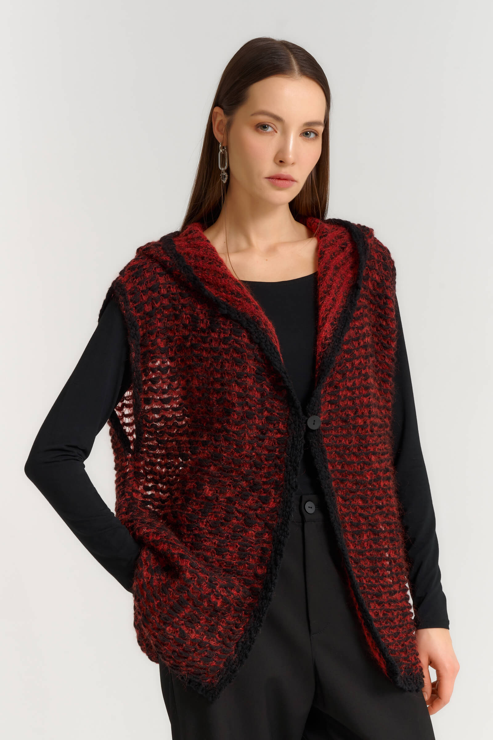 Кардиган из шерсти и мохера Бренд Sarah Pacini