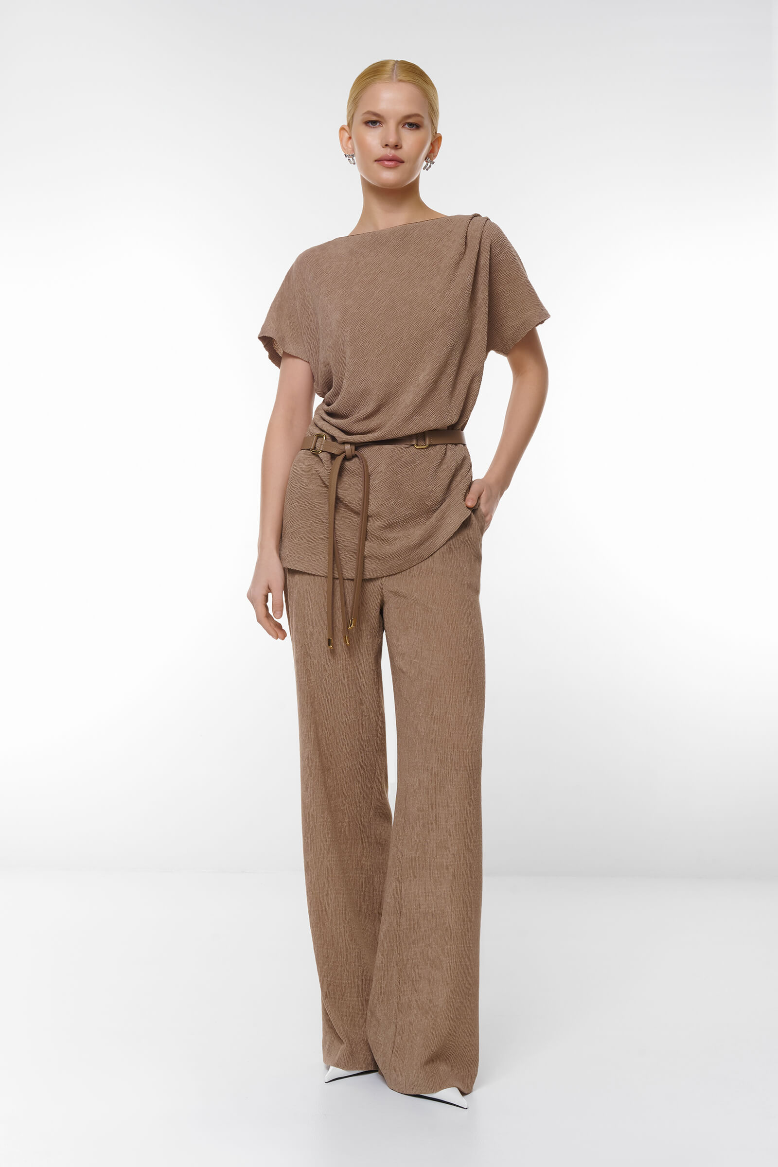 Блузка с драпировкой Бренд Caterina Leman