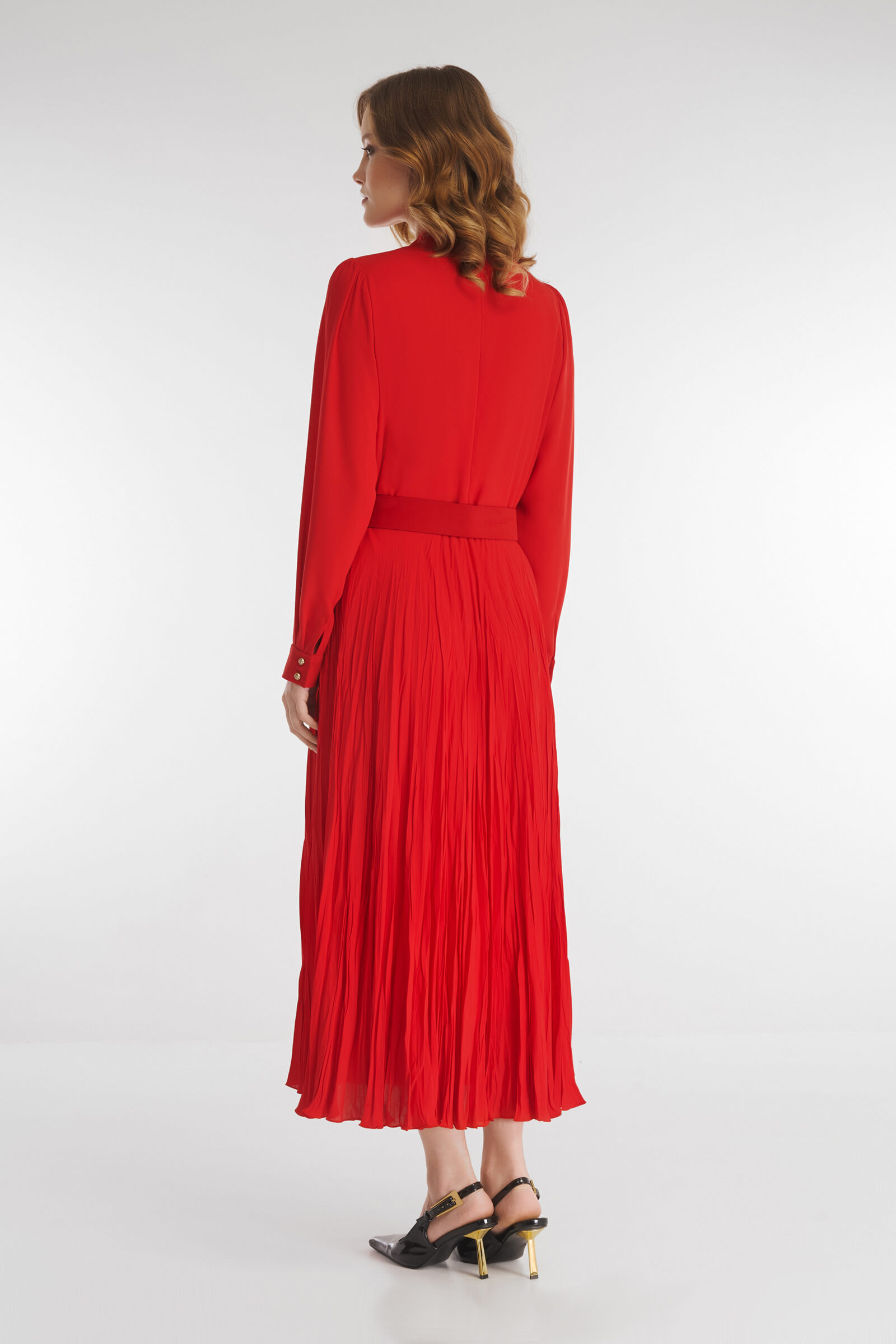 Платье из поливискозы с крэш эффектом Бренд Caterina Leman