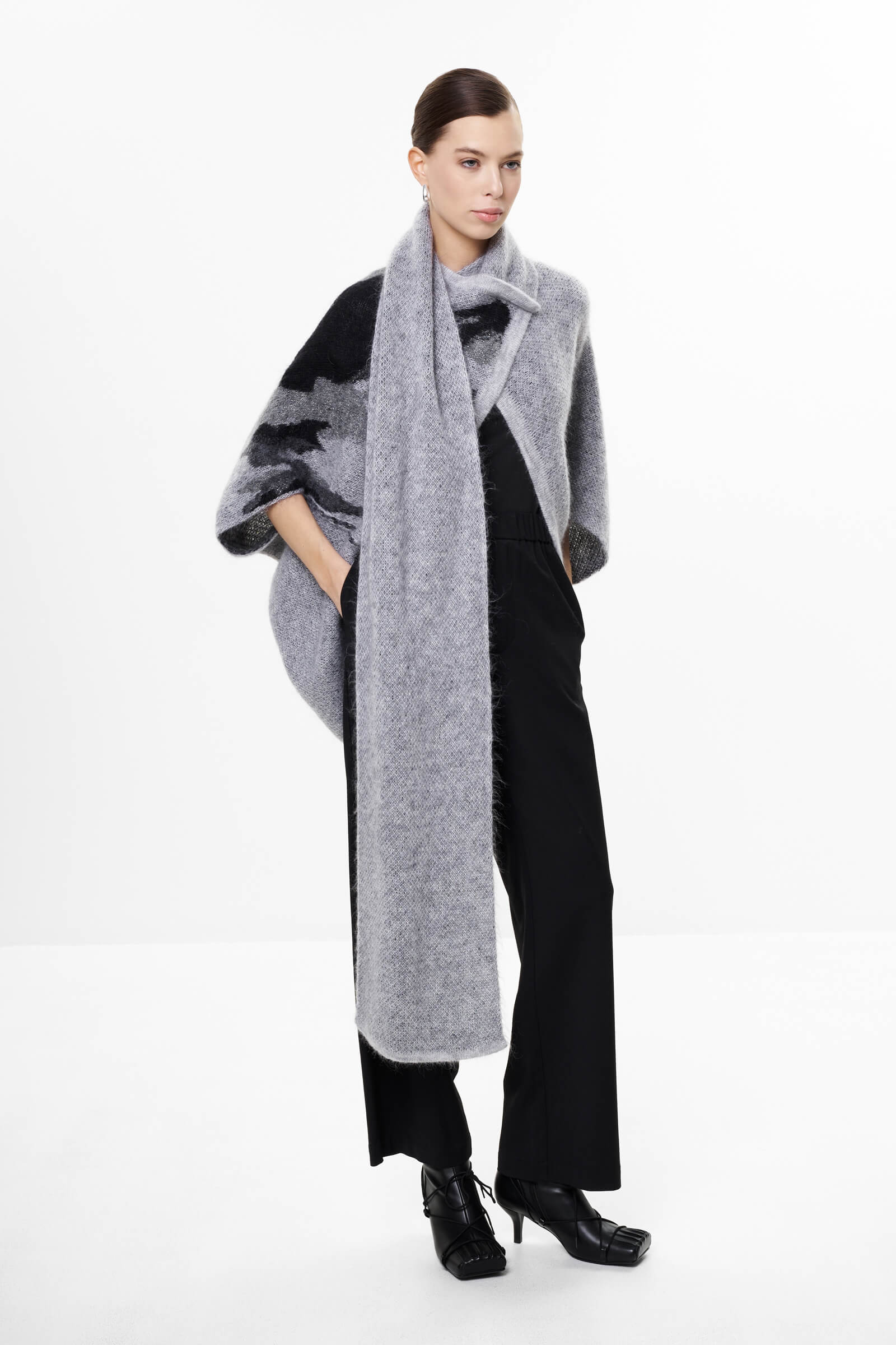 Кардиган из мохера и шерсти Бренд Sarah Pacini