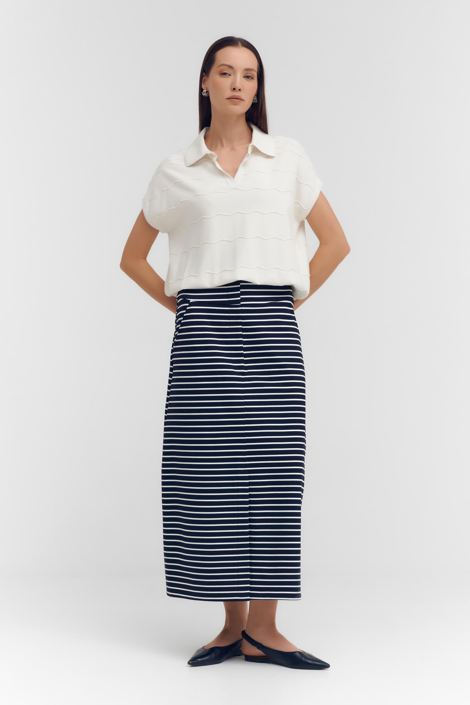 Юбка макси из трикотажа Бренд Sarah Pacini