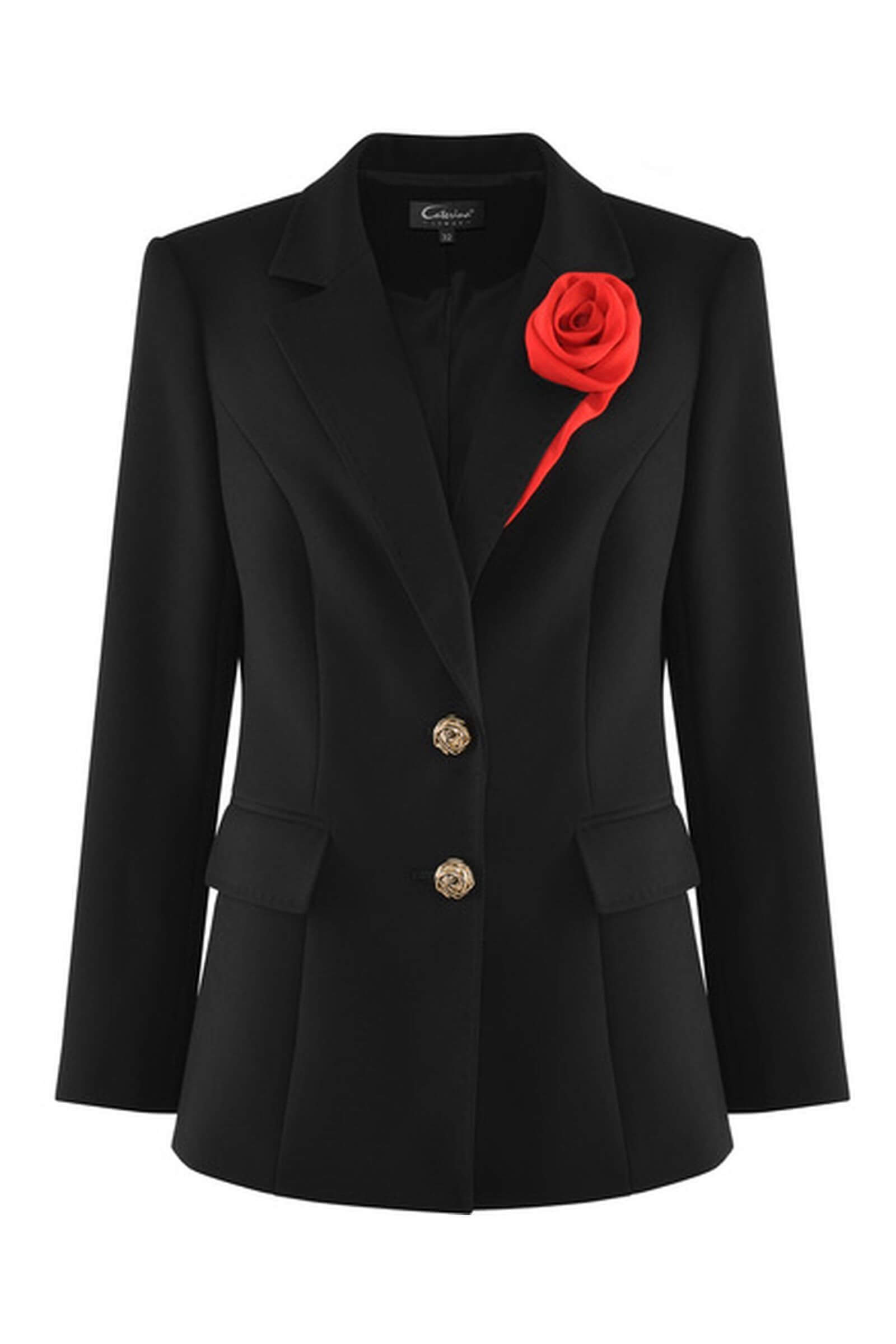 Пиджак из смесовой вискозы с цветочным декором Бренд Caterina Leman