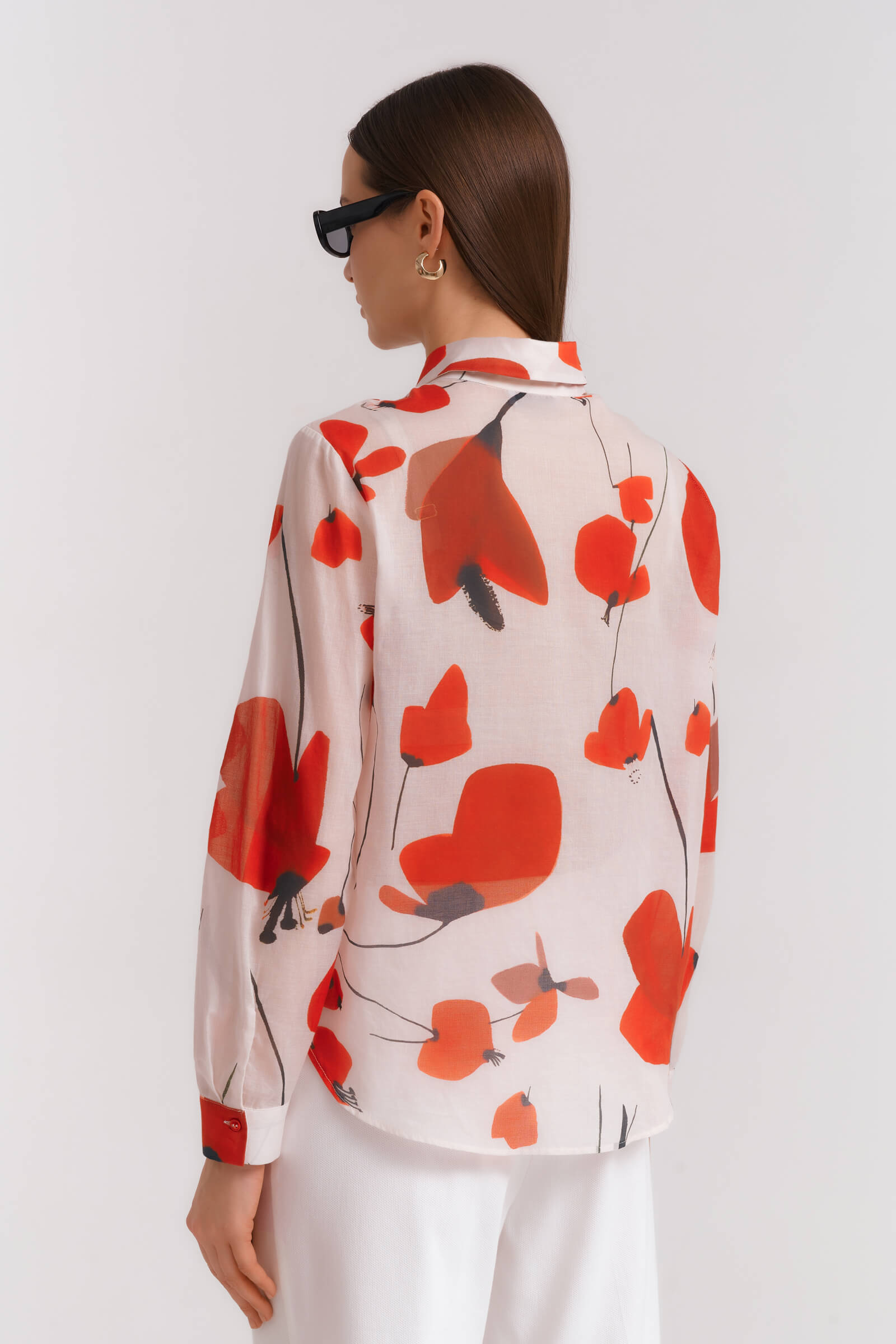 Рубашка с цветочным принтом Бренд Diana Gallesi