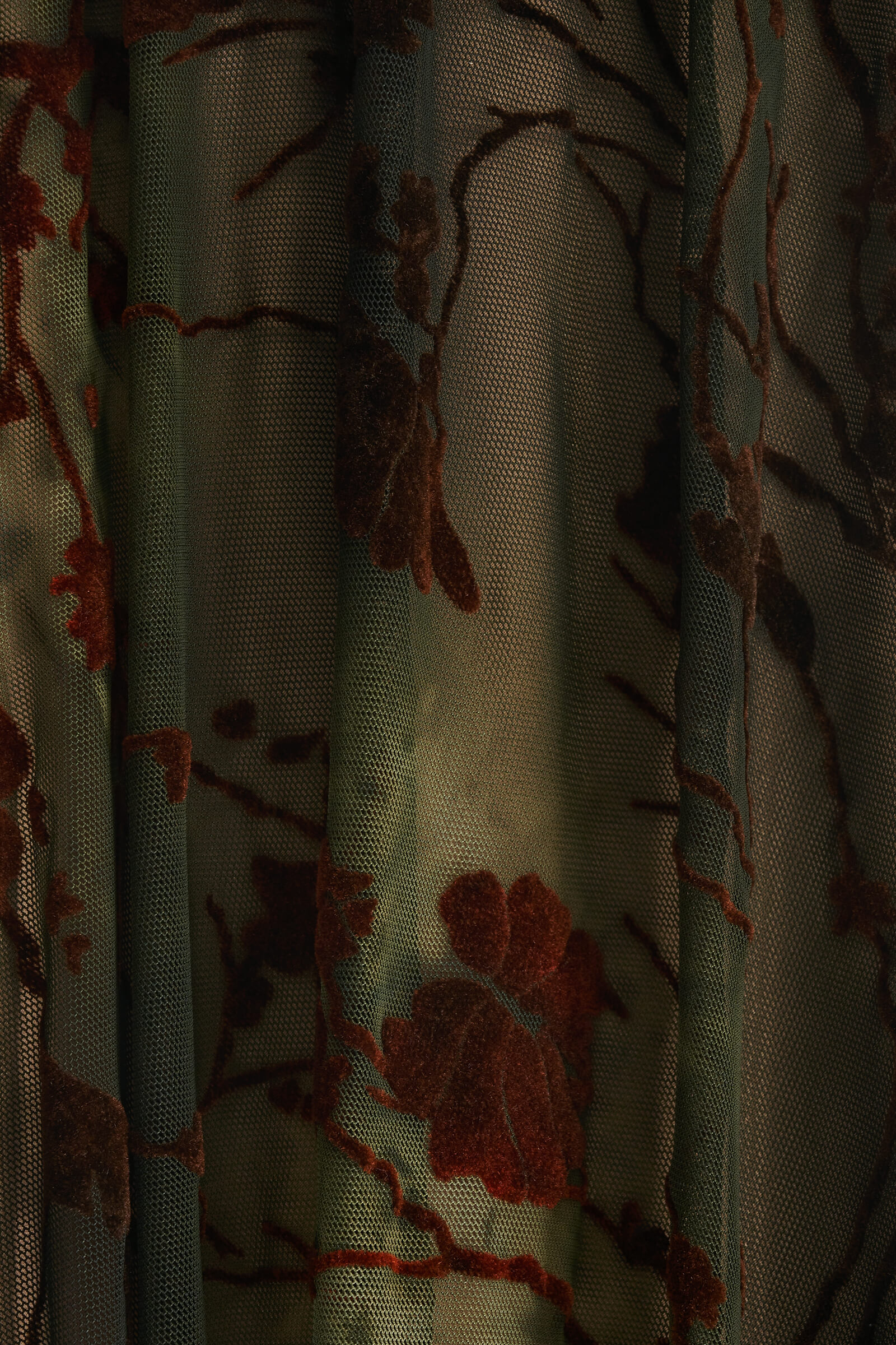 Расклешенная юбка с бархатным цветочным узором Бренд Caterina Leman