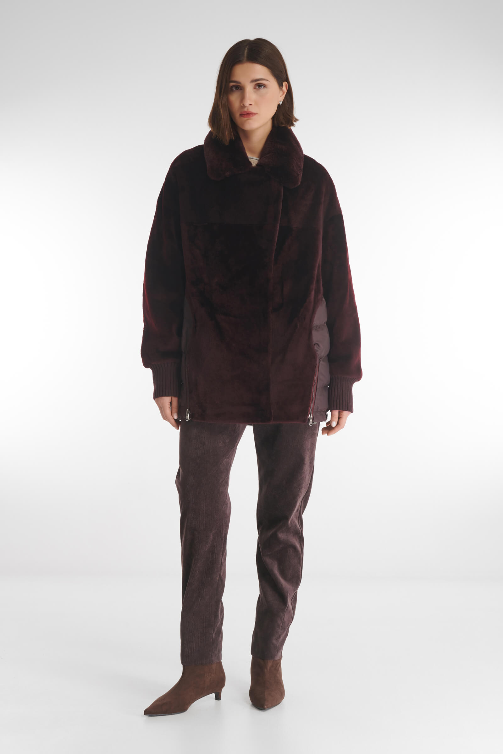 Комбинированная дубленка Бренд Caterina Leman