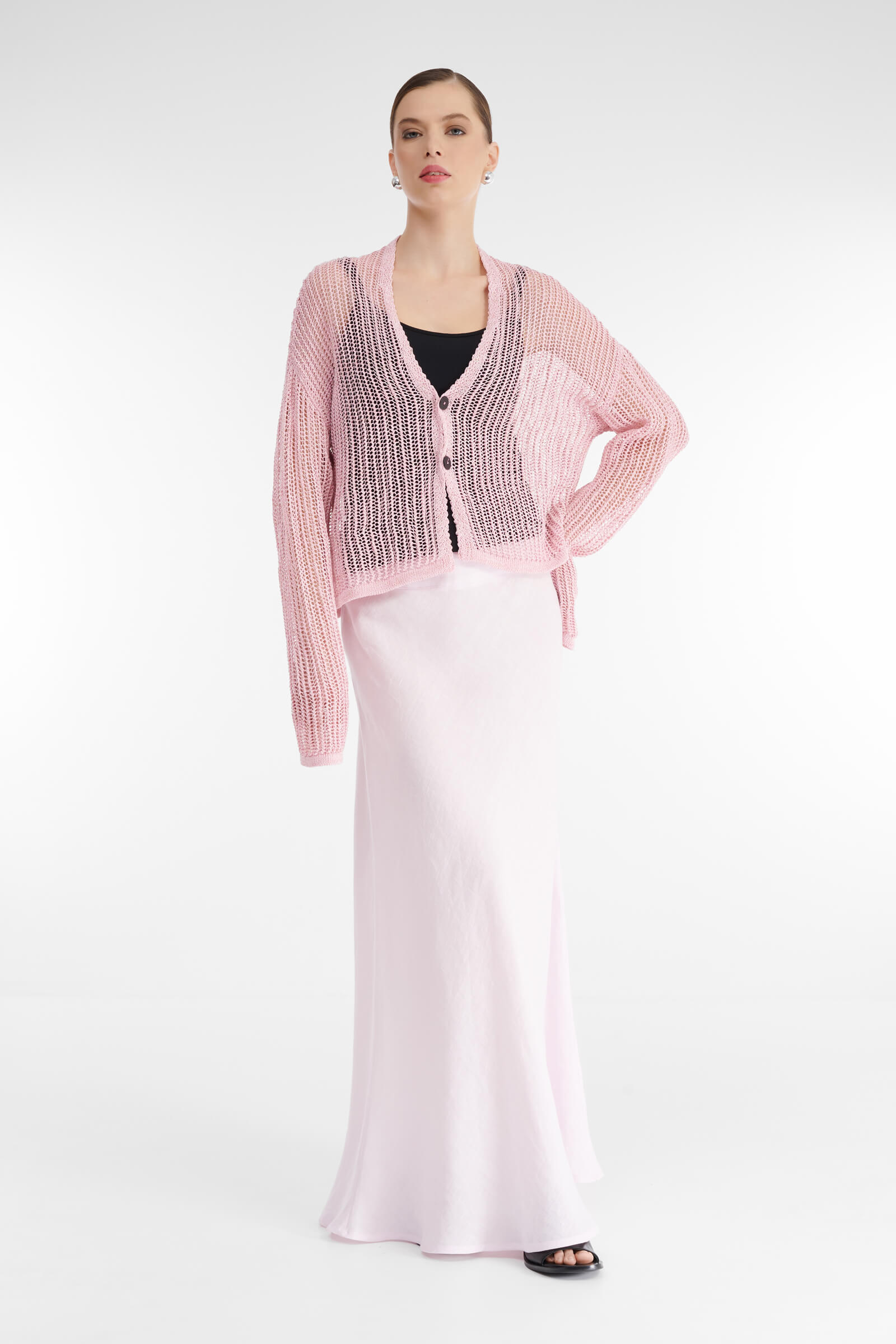 Тонкий вязаный кардиган Бренд Sarah Pacini