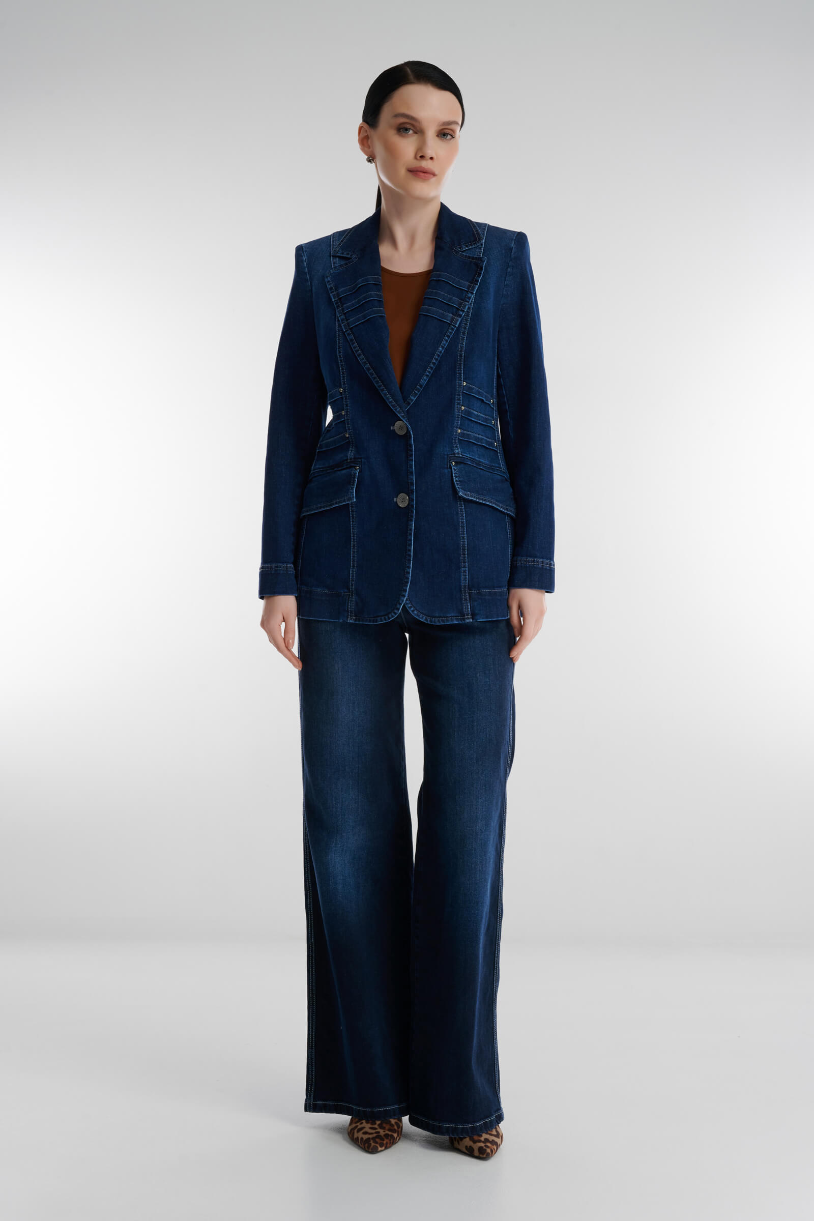 Джинсы с высокой посадкой Бренд Caterina Leman