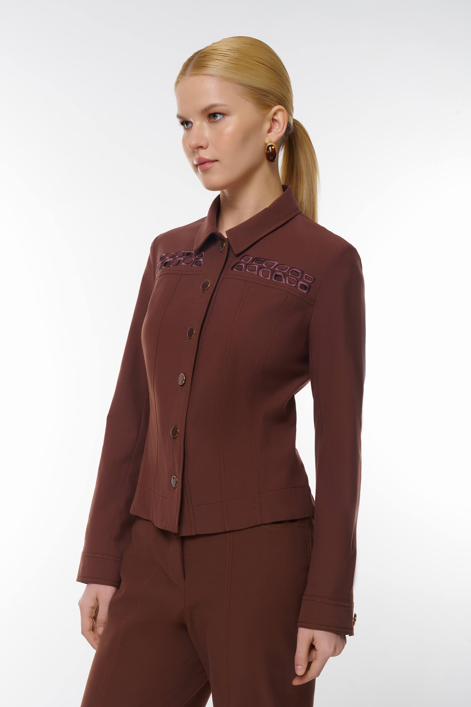 Укороченный жакет с вышивкой Бренд Caterina Leman