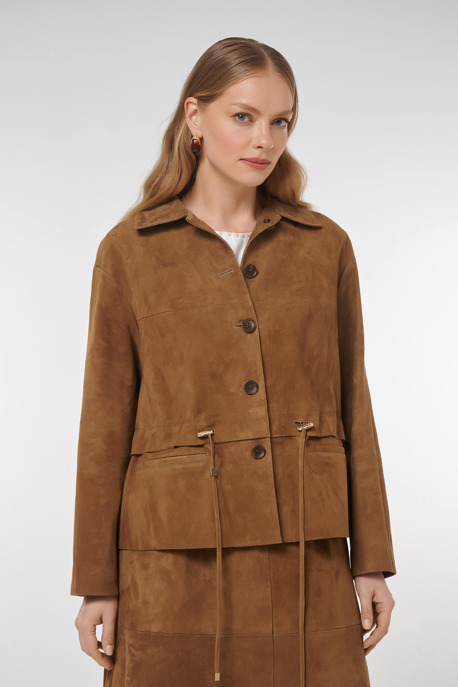 Удлиненная куртка из натуральной кожи Бренд Caterina Leman