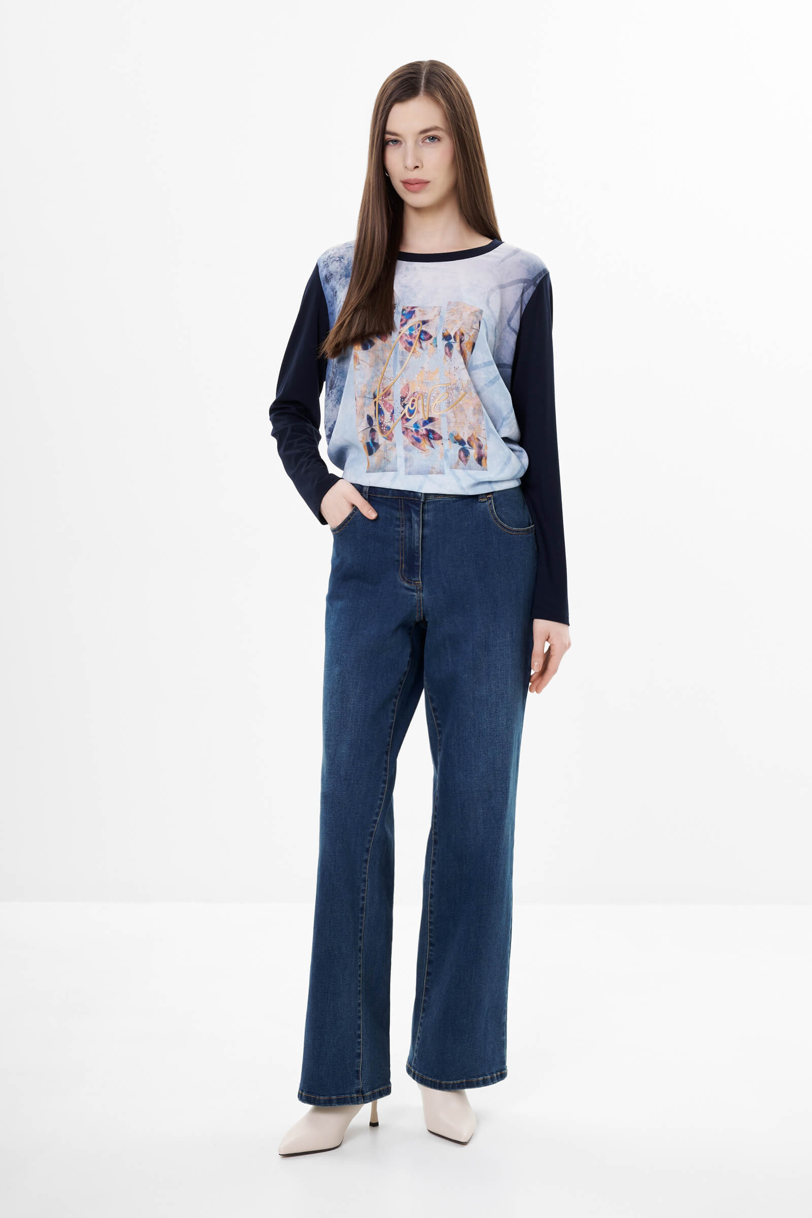 Джинсы с высокой посадкой Бренд Luisa Viola