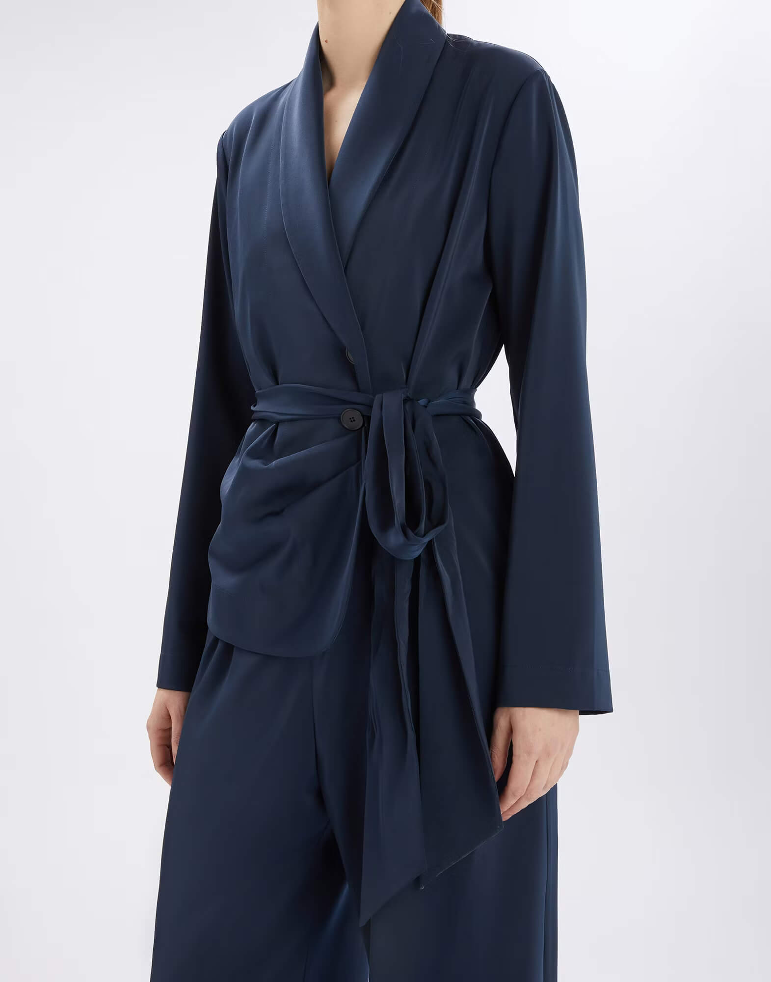 Комбинезон из атласа с драпировкой Бренд High