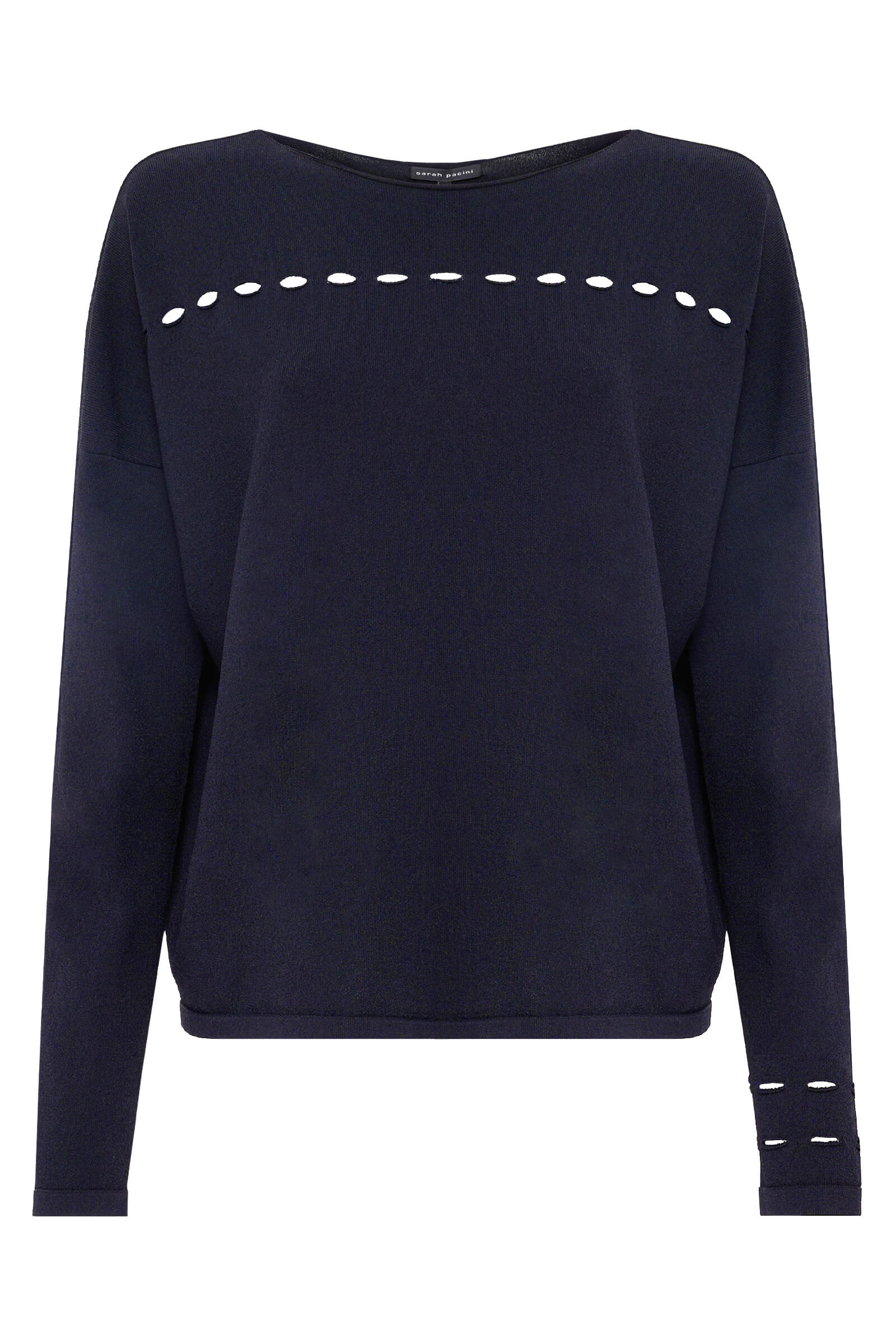 Джемпер с вырезом-лодочкой Бренд Sarah Pacini