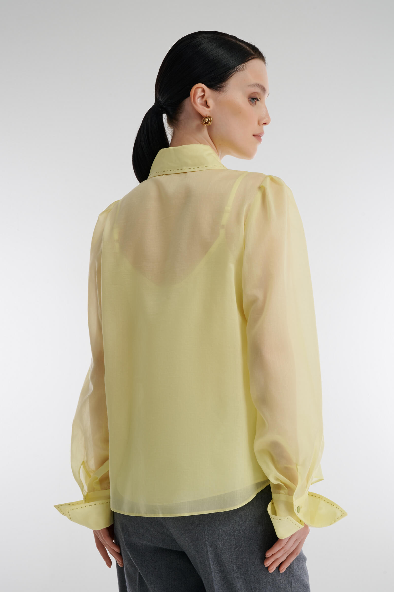 Полупрозрачная рубашка из вискозы Бренд Caterina Leman