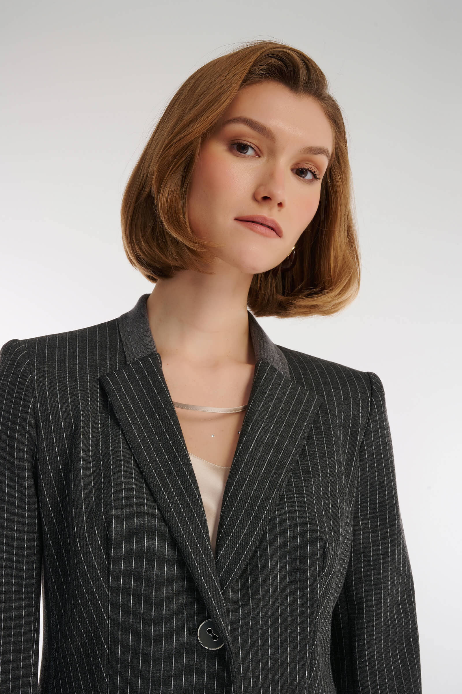 Жакет в полоску из смесовой вискозы Бренд Caterina Leman