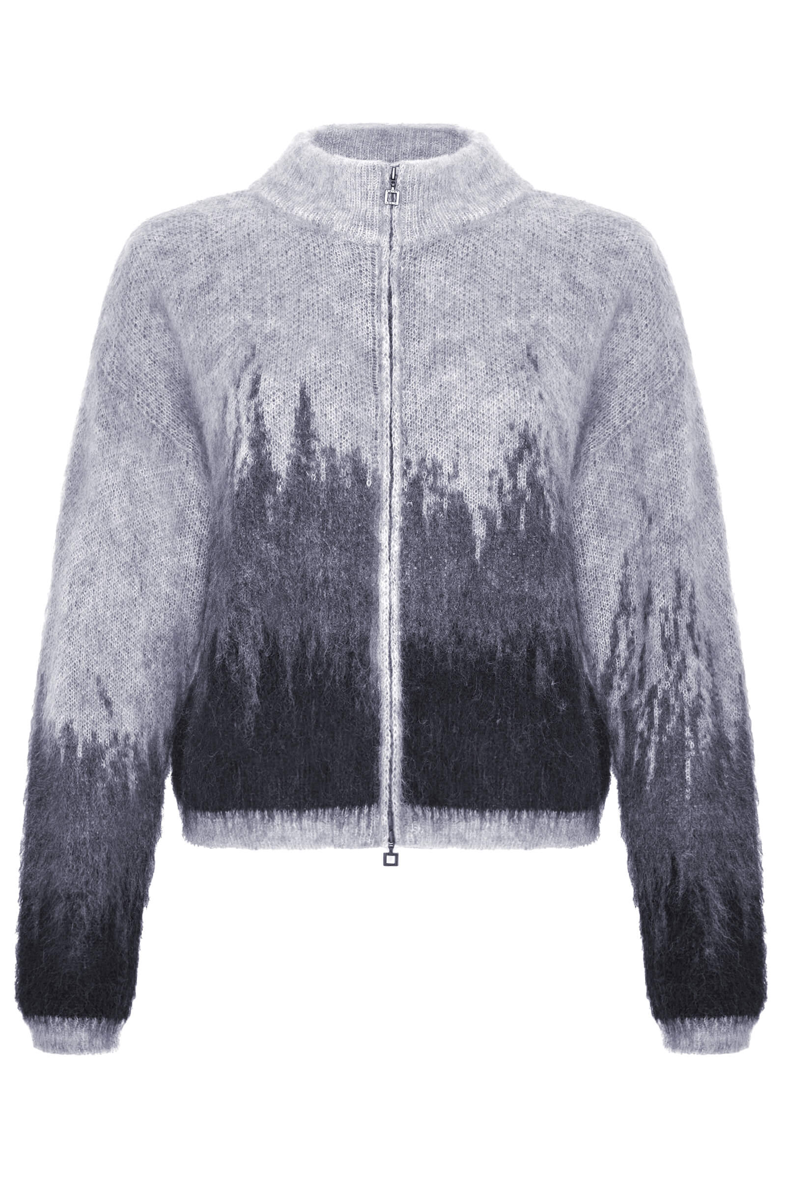 Кардиган на молнии из мохера и шерсти Бренд Sarah Pacini