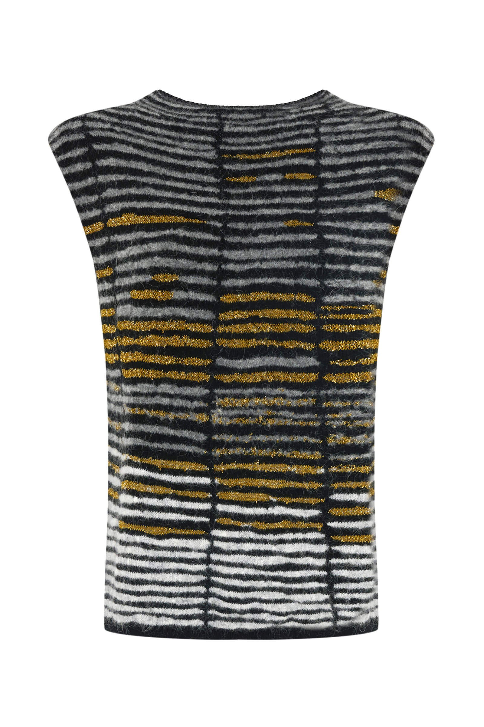 Трикотажный жилет с полосатым узором Бренд Sarah Pacini