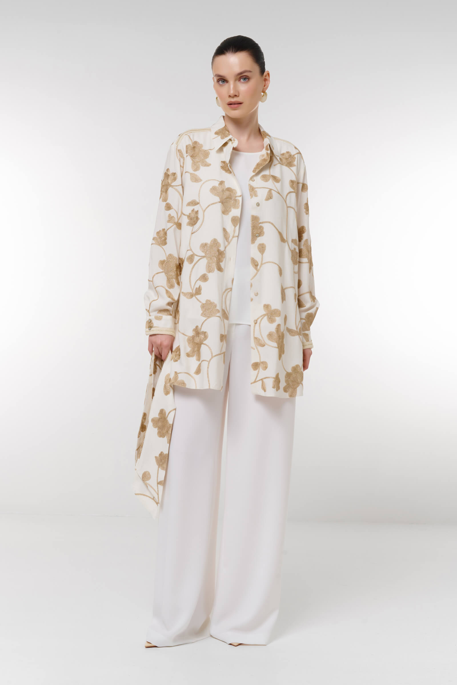 Блузка с цветочным узором Бренд Caterina Leman