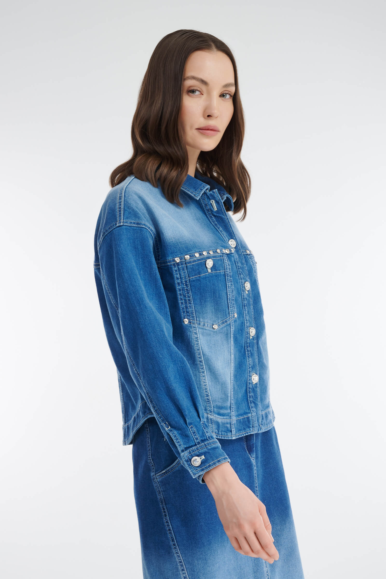 Джинсовая куртка со стразами Бренд Caterina Leman