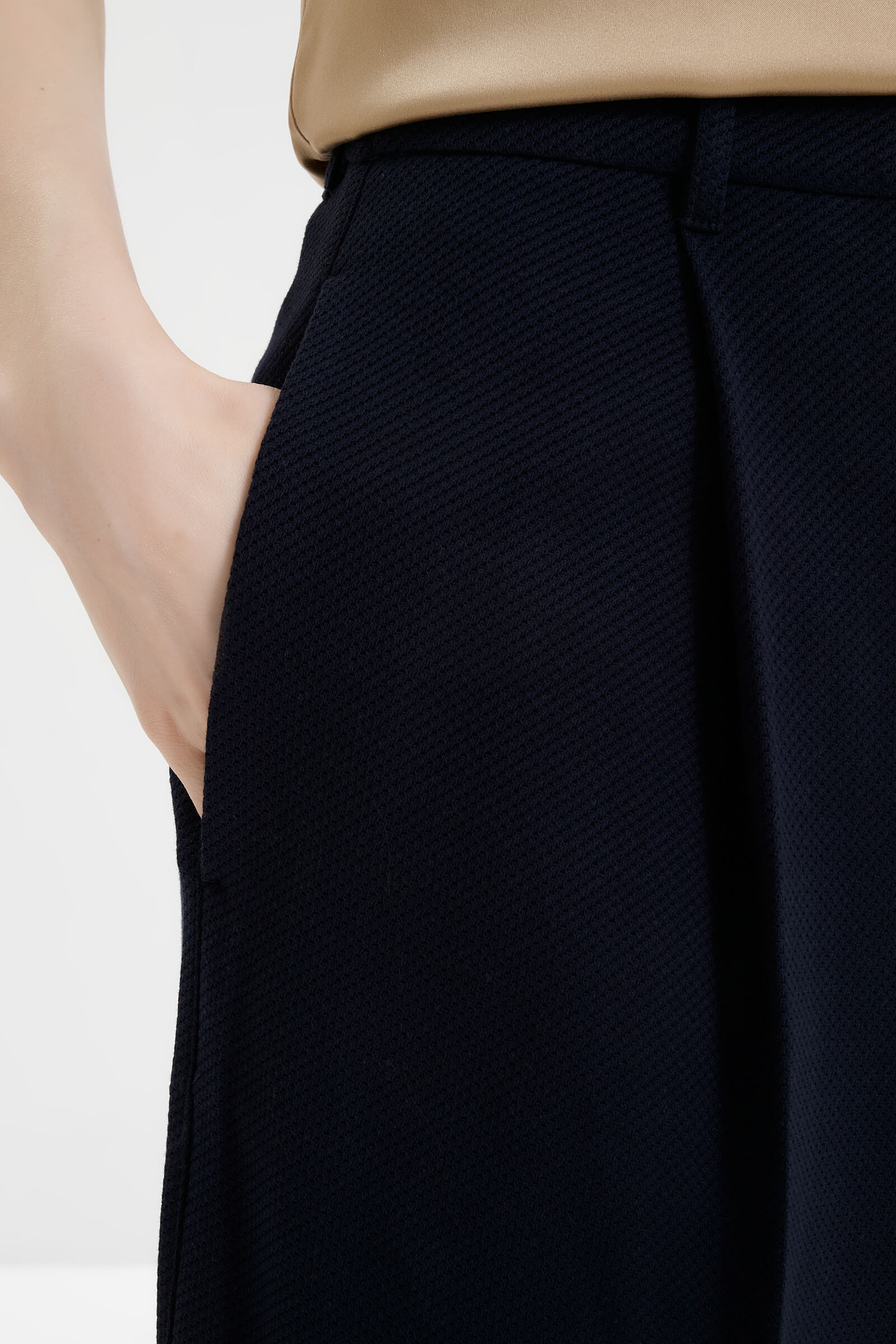 Хлопковые брюки-палаццо со стрелками Бренд MM