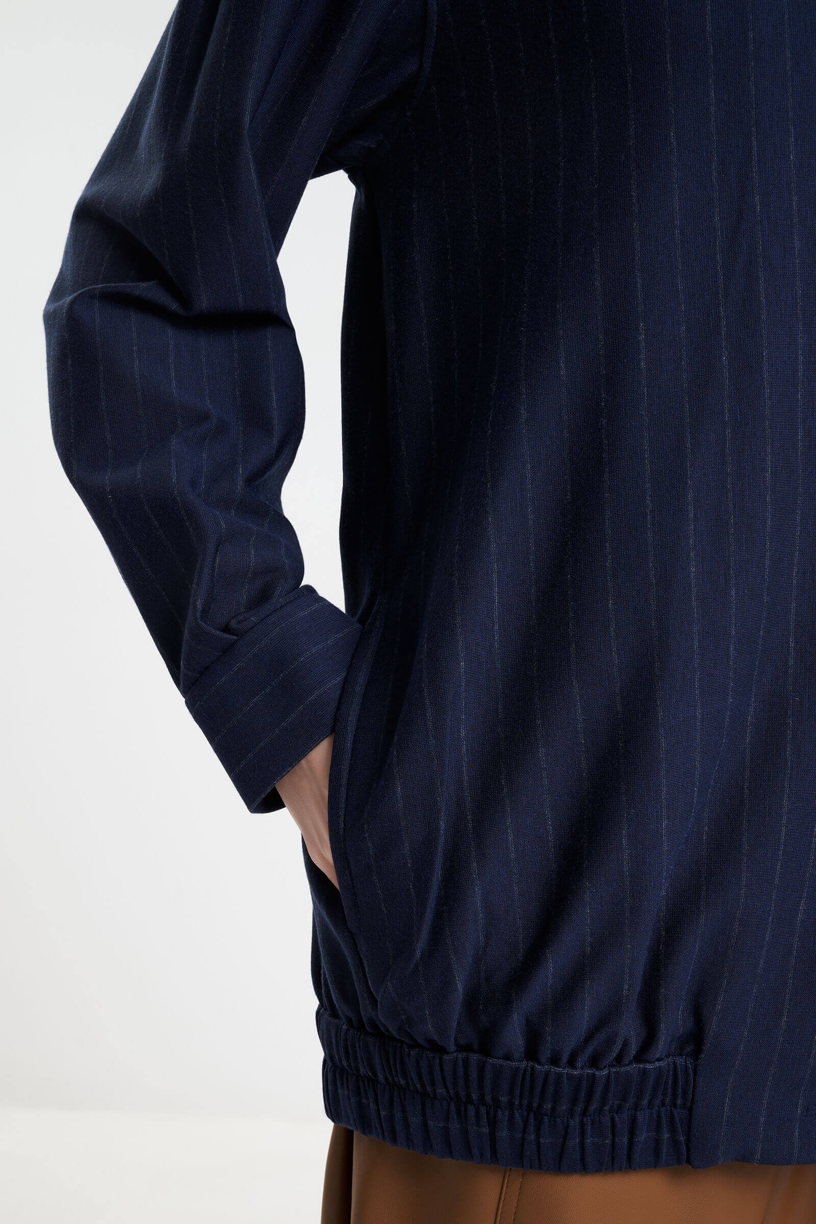 Удлиненный бомбер из смесовой вискозы Бренд MM