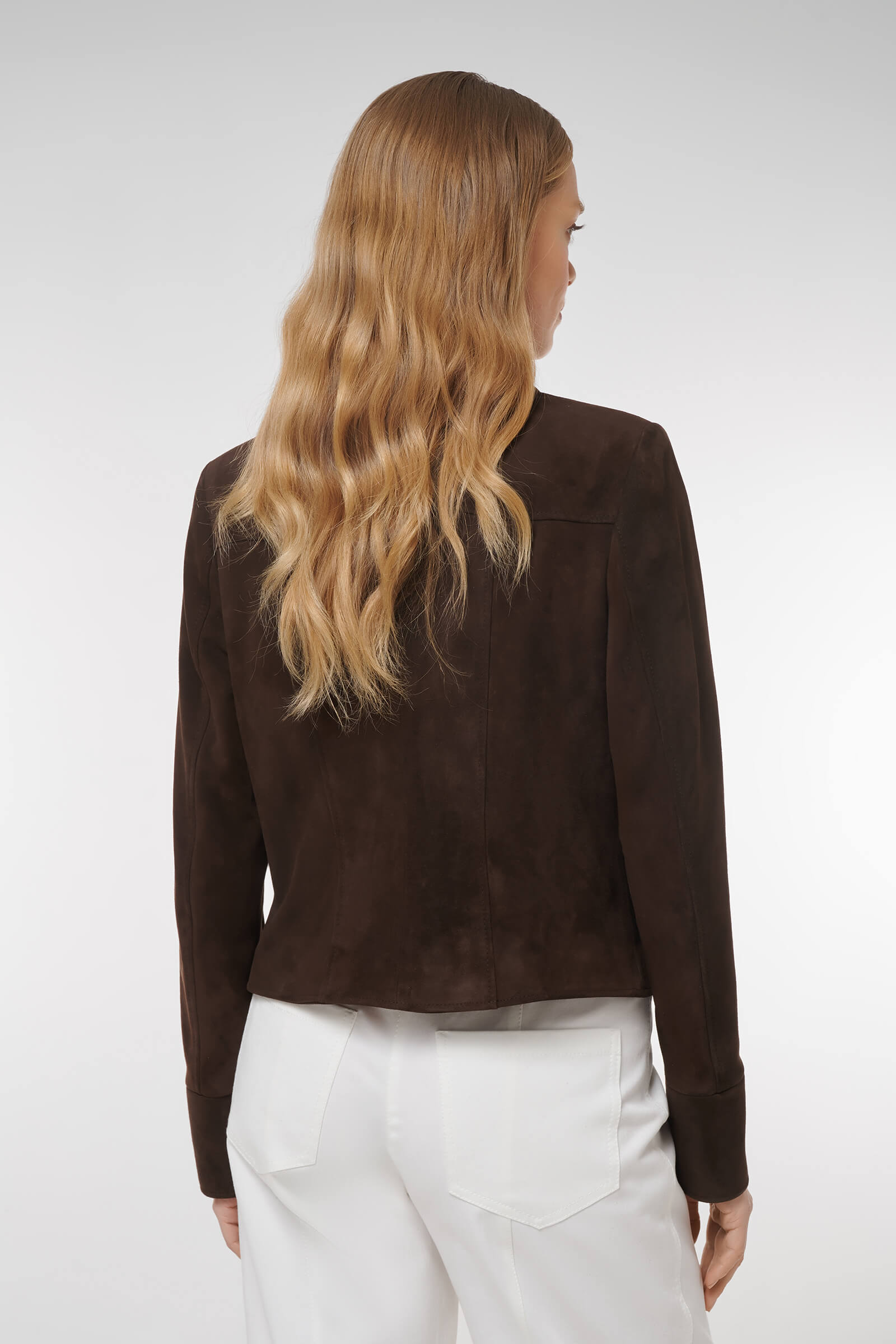 Укороченная куртка из замши Бренд Caterina Leman