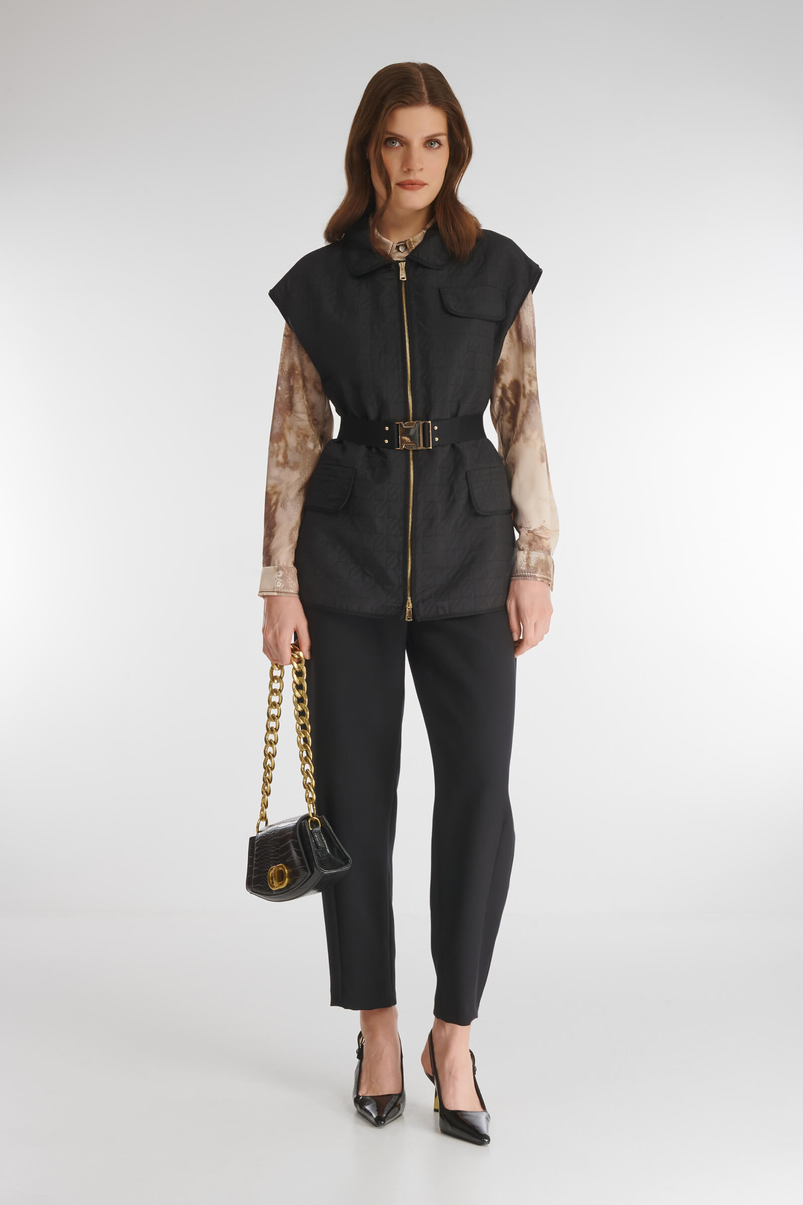 Стеганый жилет свободного кроя Бренд Caterina Leman