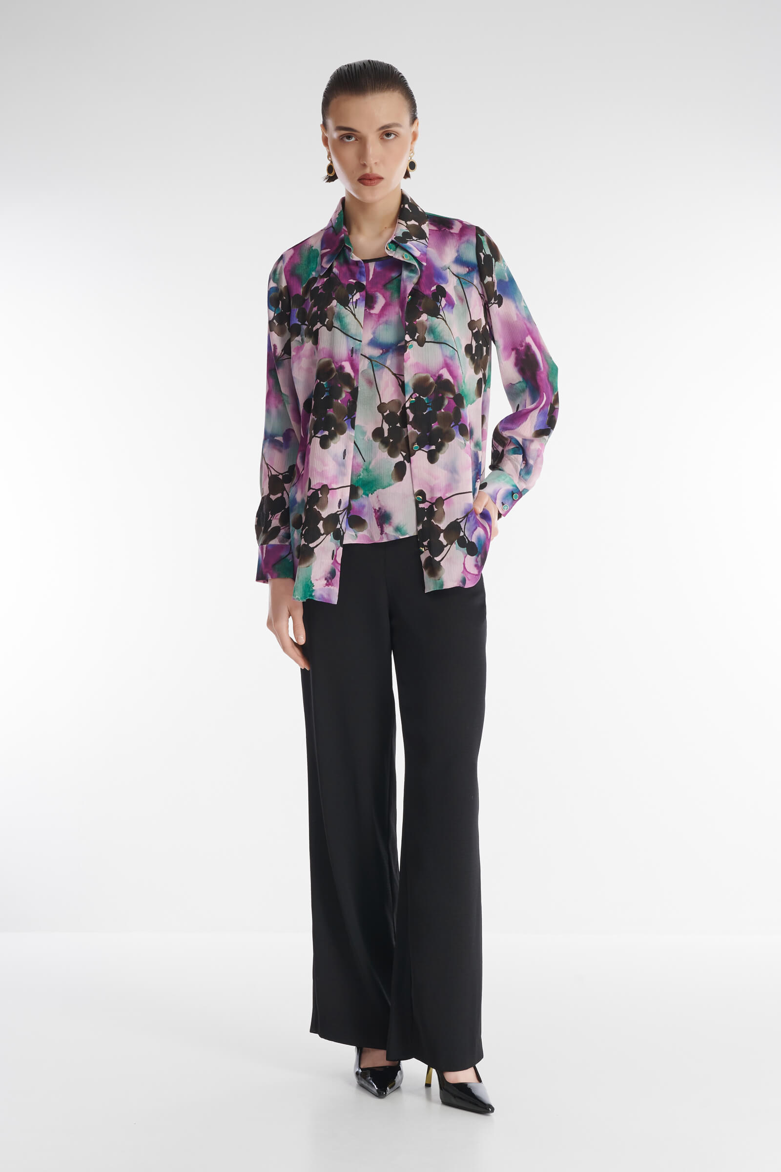 Рубашка с флористичным принтом Бренд Caterina Leman