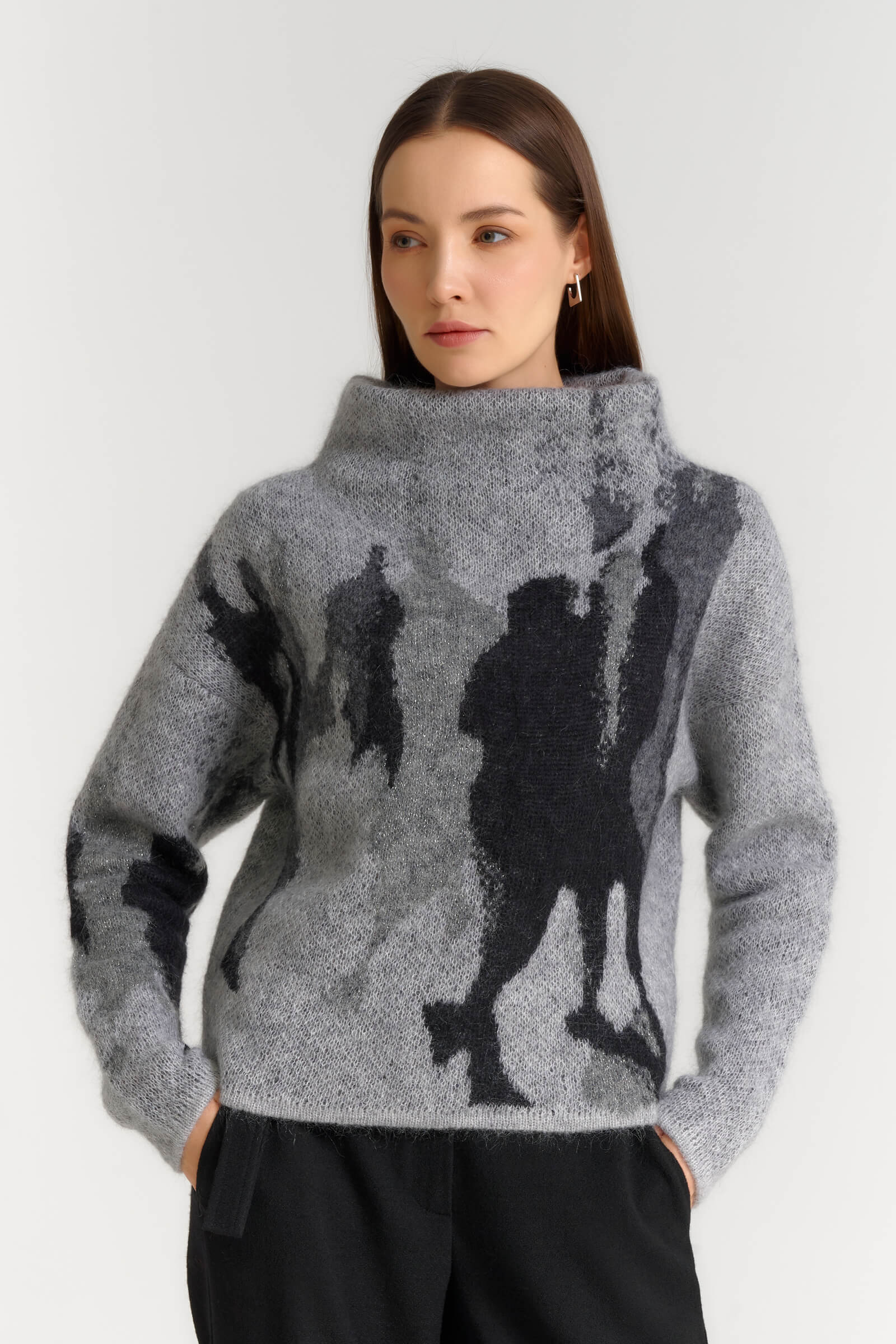 Свитер из мохера и шерсти Бренд Sarah Pacini