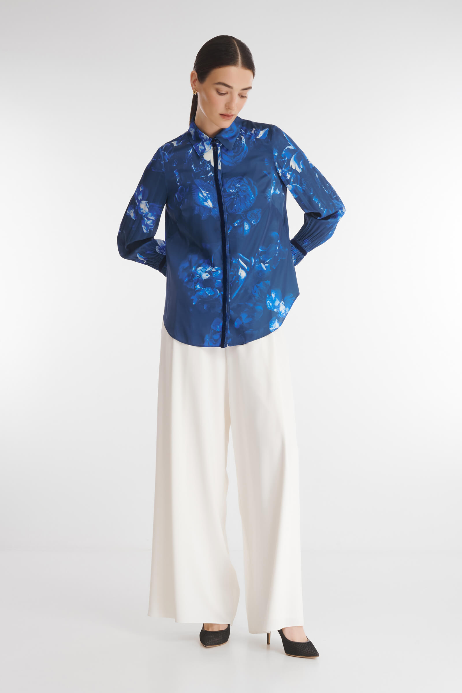 Рубашка с плиссированными рукавами Бренд Caterina Leman