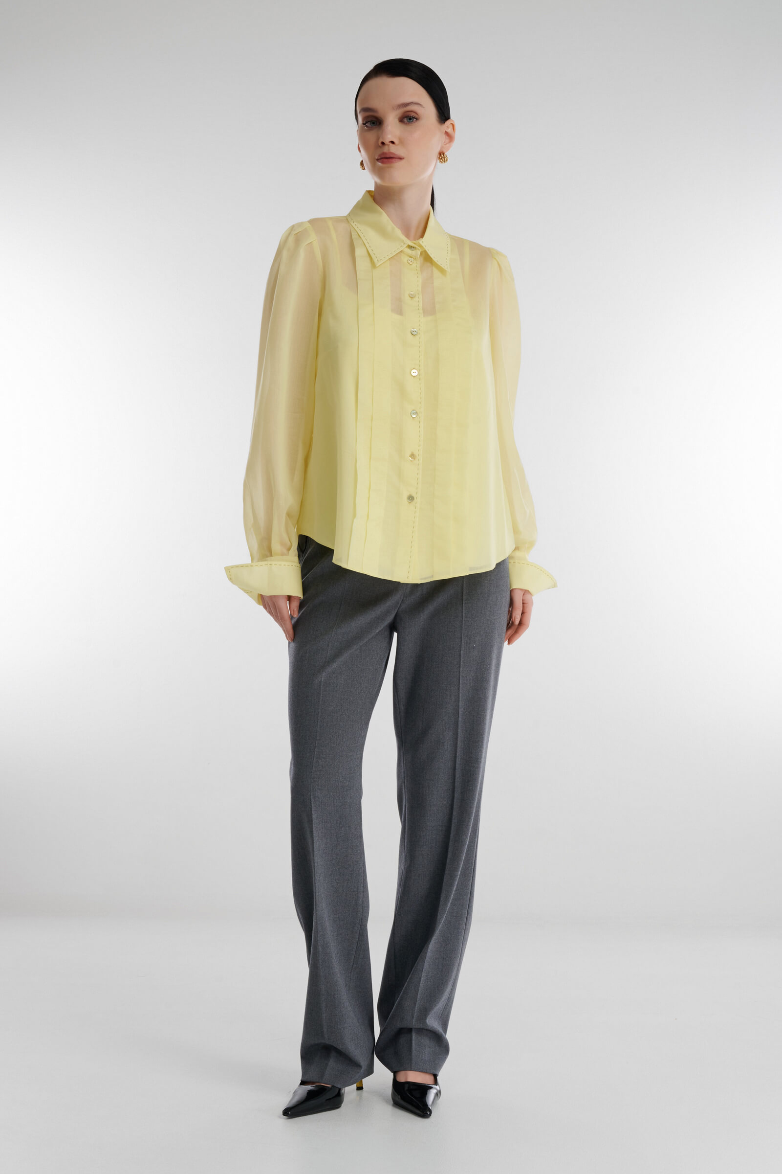 Полупрозрачная рубашка из вискозы Бренд Caterina Leman