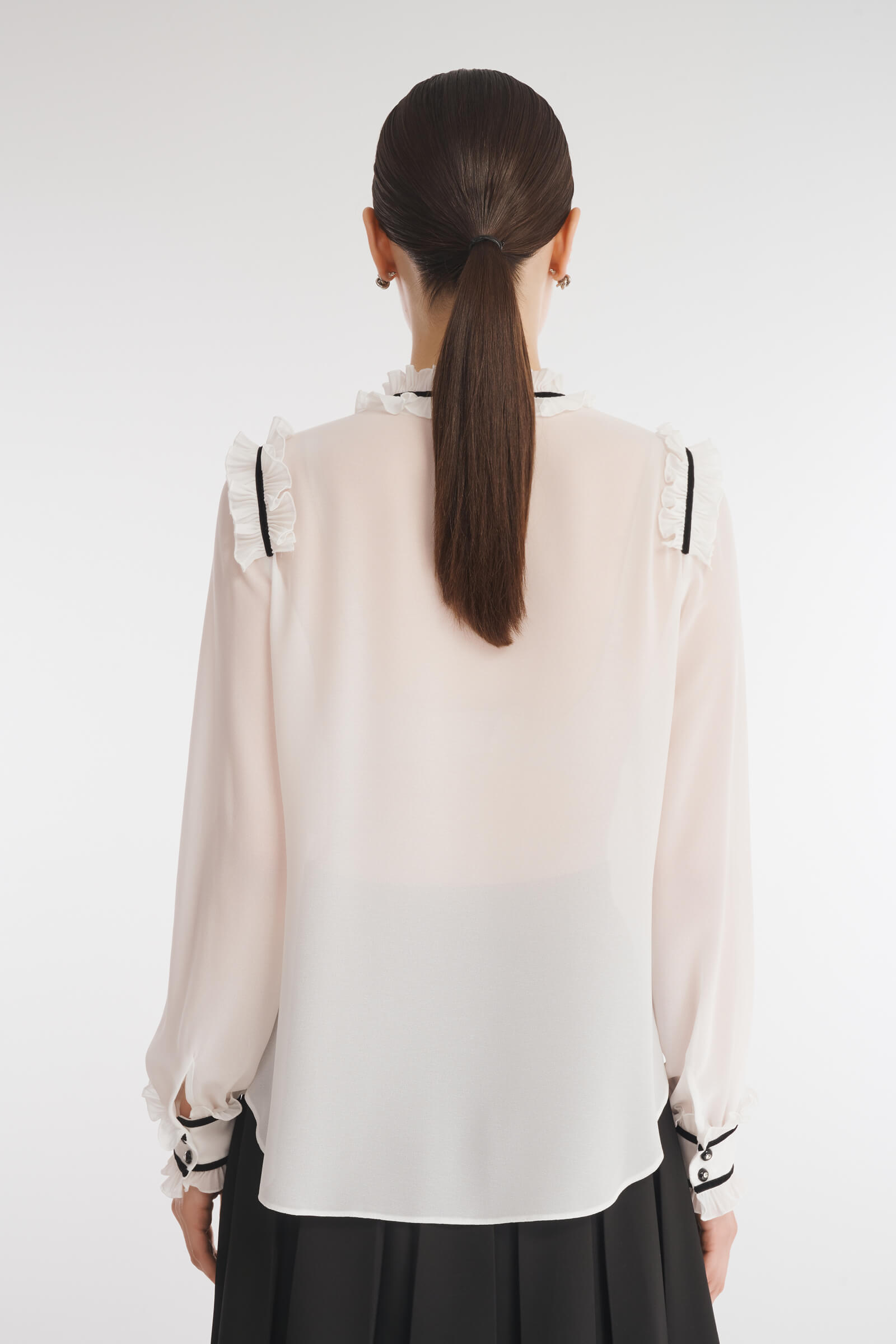 Рубашка с жабо и рюшами Бренд Caterina Leman