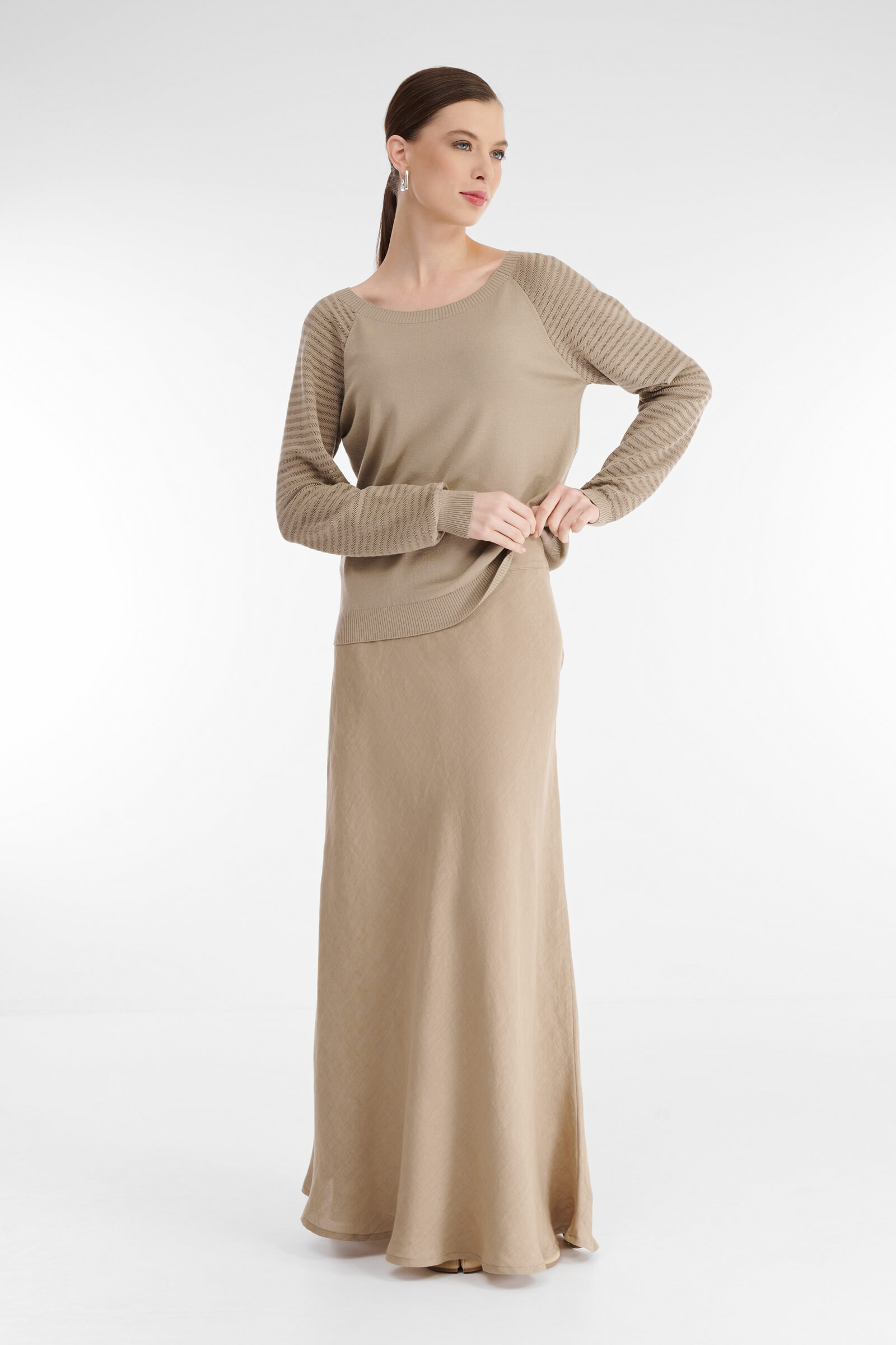 Джемпер с вырезом-лодочкой Бренд Sarah Pacini