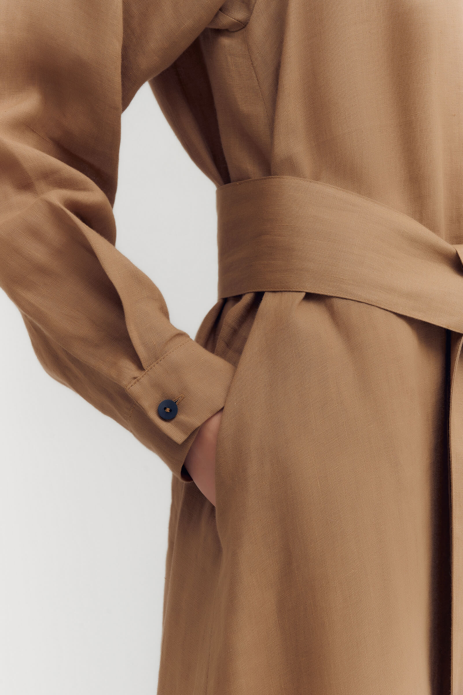 Платье макси из льна Бренд Sarah Pacini