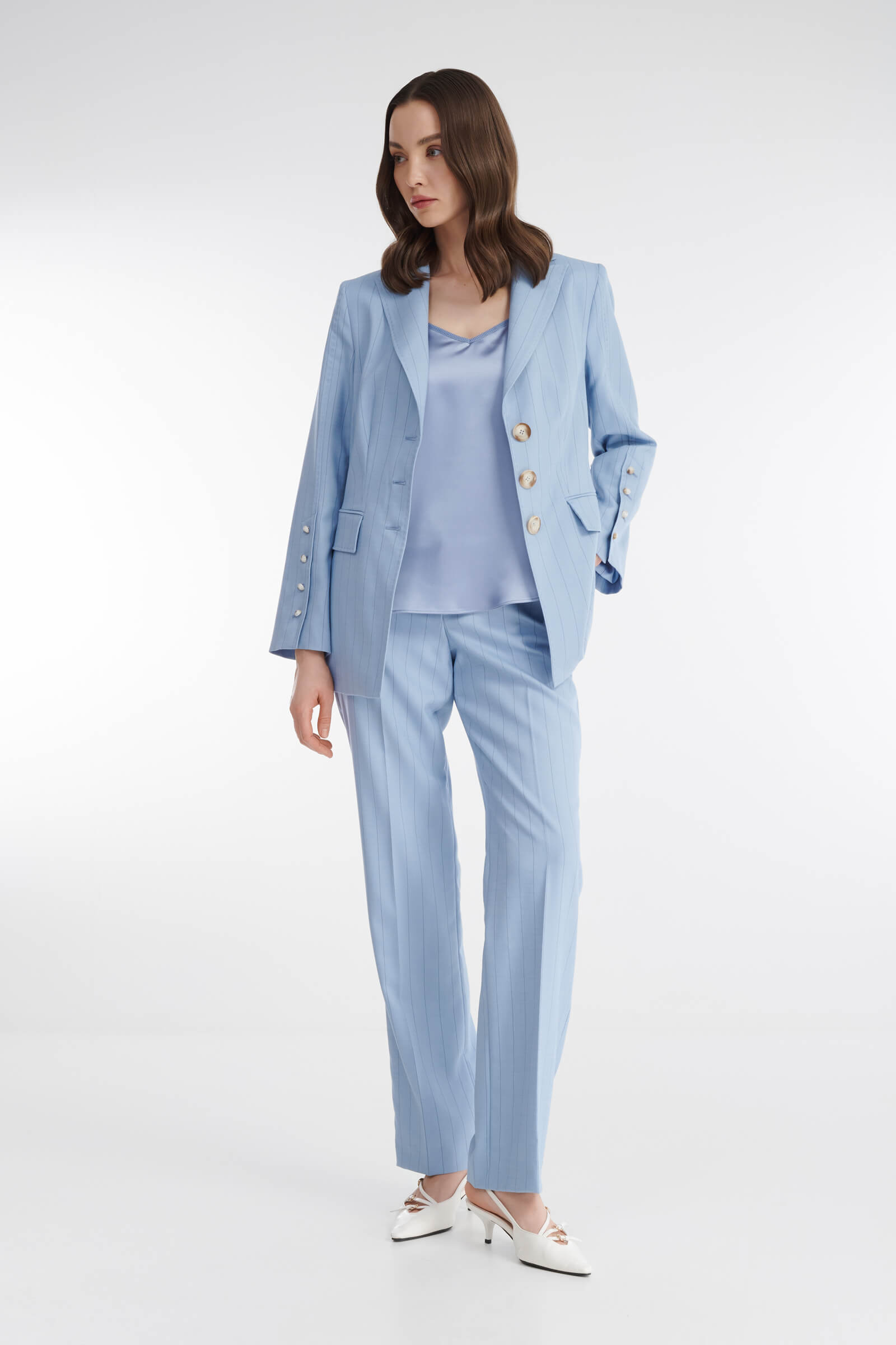 Атласный топ на тонких бретелях Бренд Caterina Leman