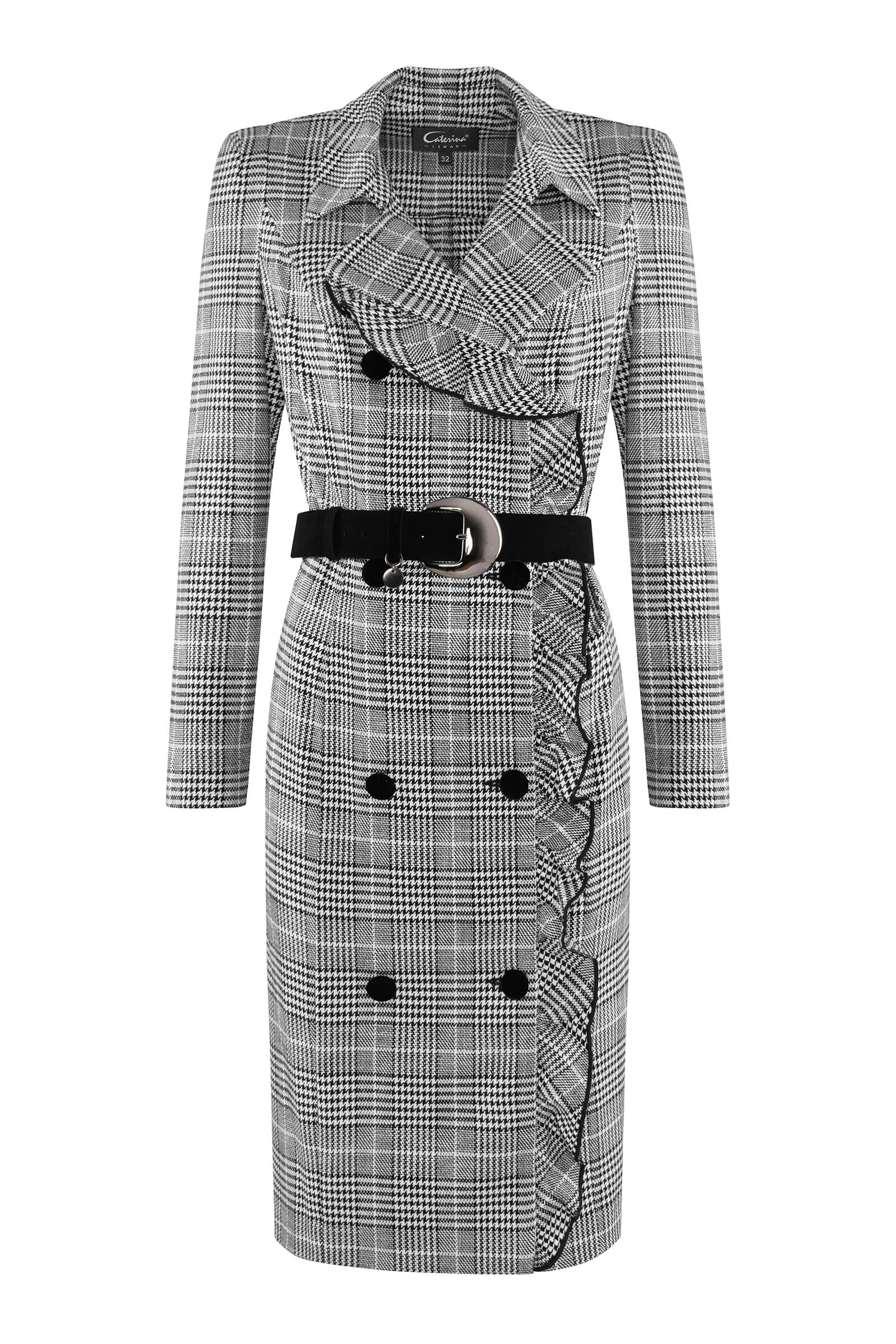 Платье с рюшем Бренд Caterina Leman