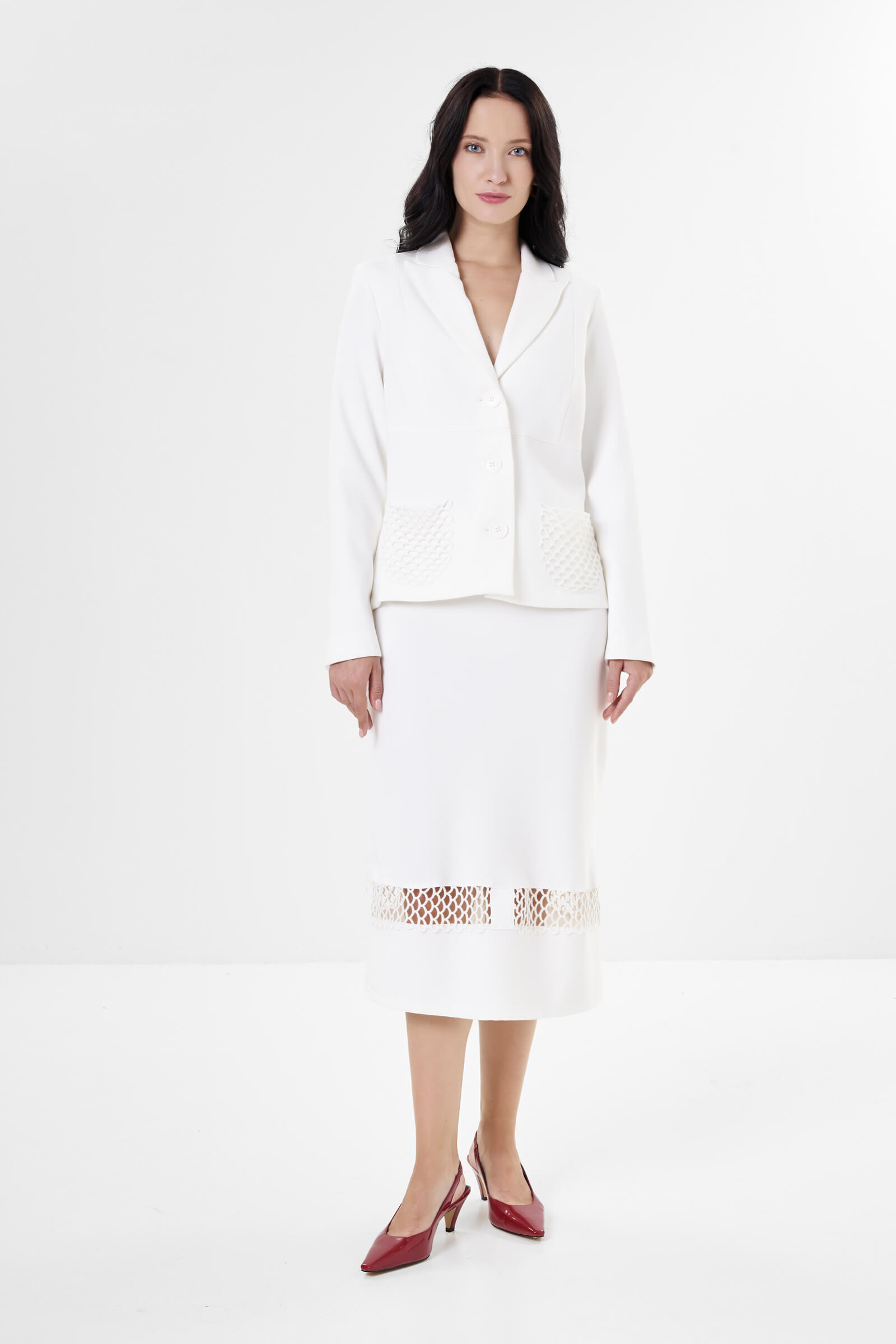 Однобортный пиджак из смесовой вискозы Бренд Milva Mi