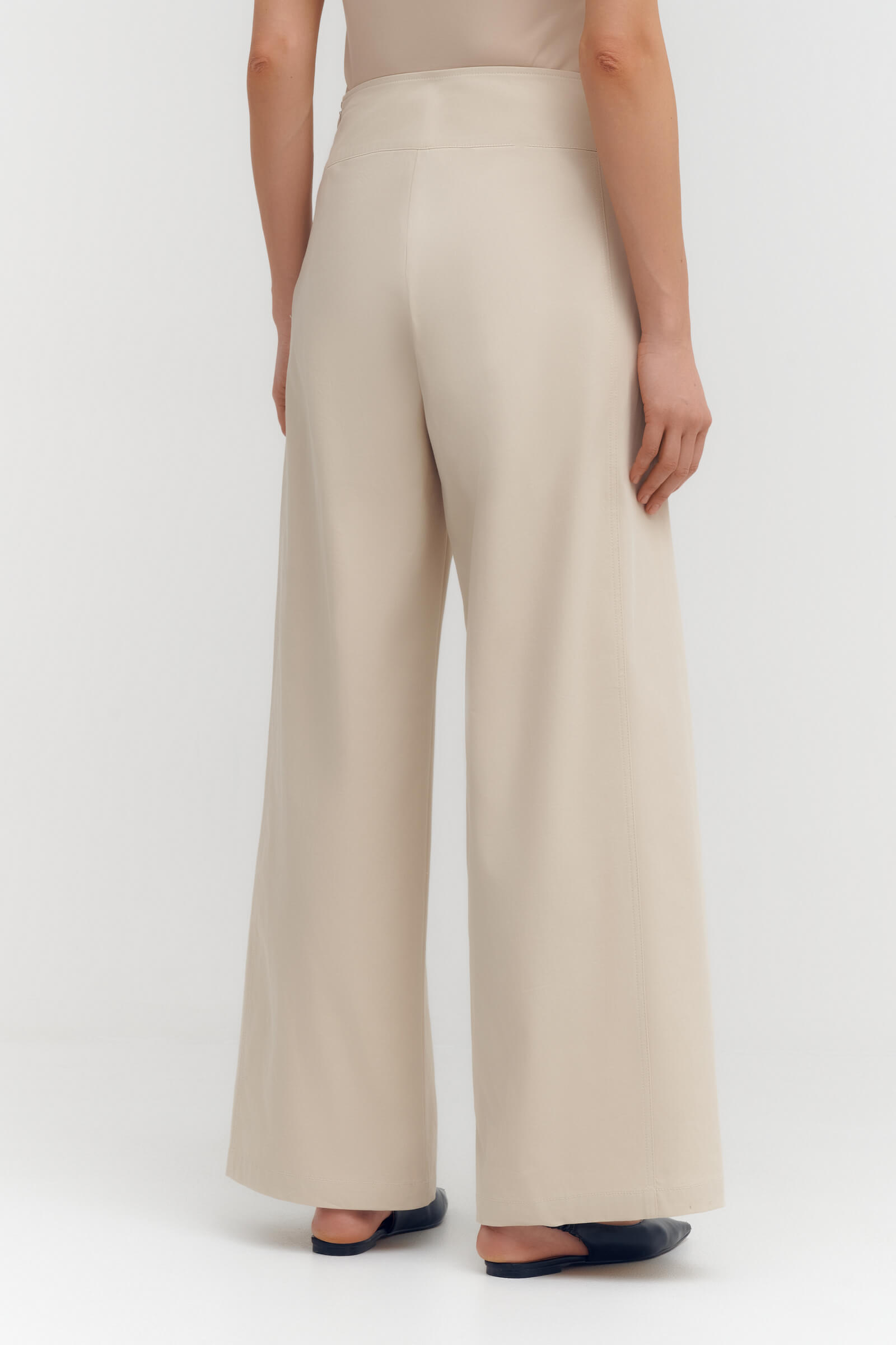 Широкие брюки из хлопка Бренд Sarah Pacini