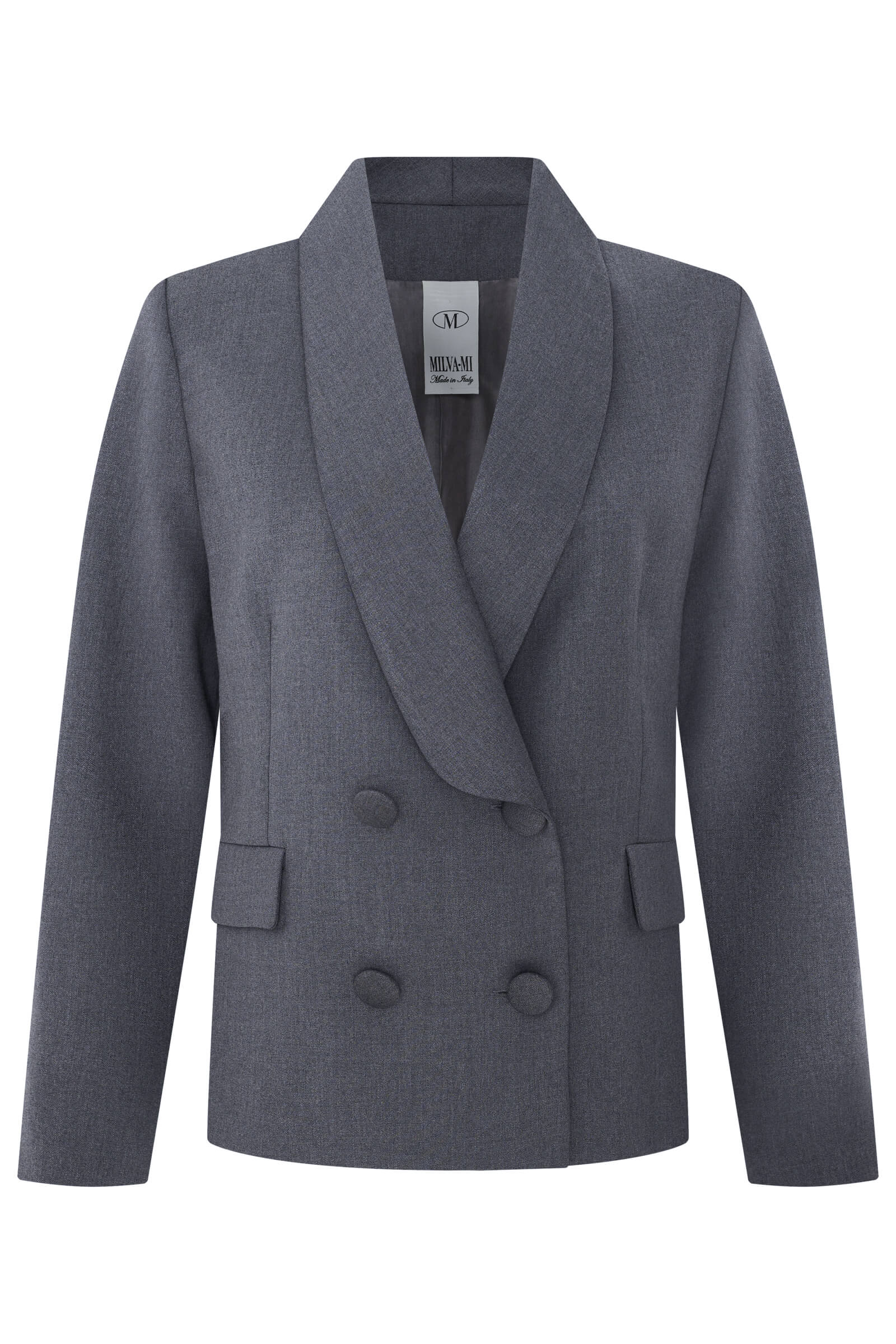 Двубортный пиджак с шалевым воротником Бренд Milva Mi