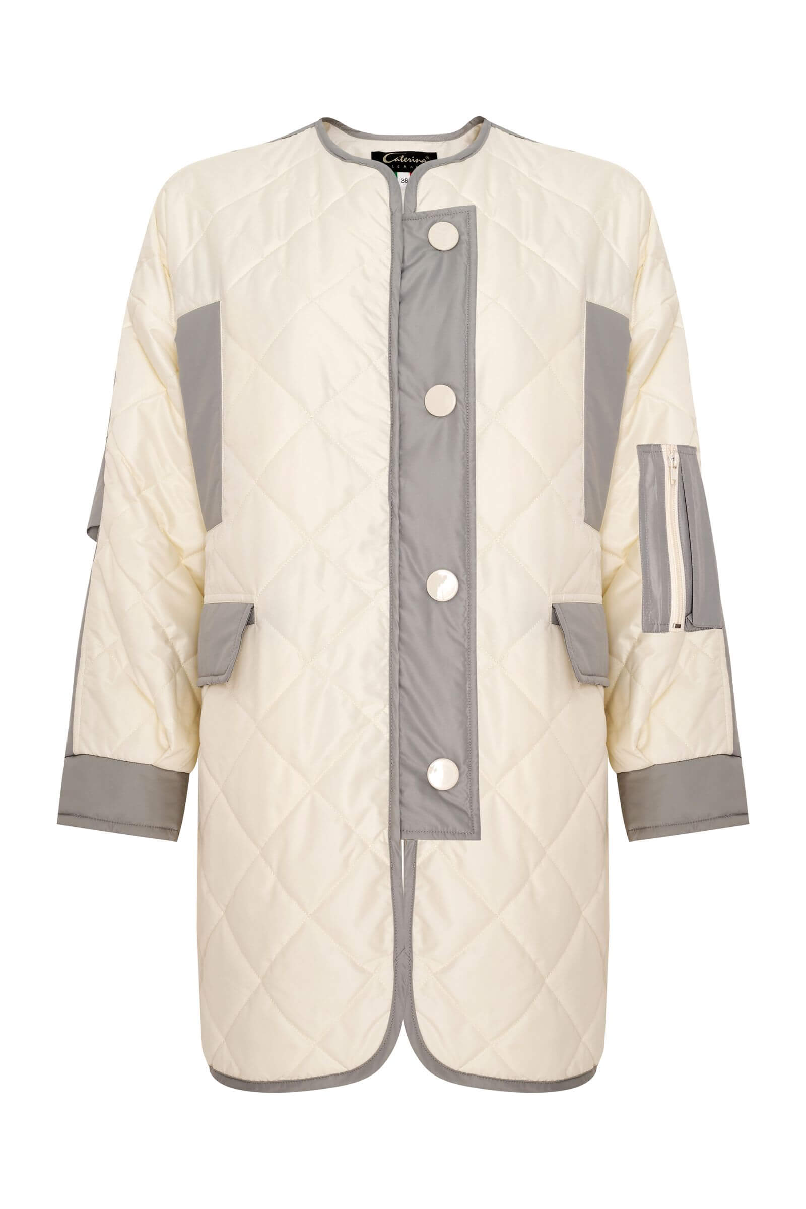 Стеганое пальто на заклепках Бренд Caterina Leman