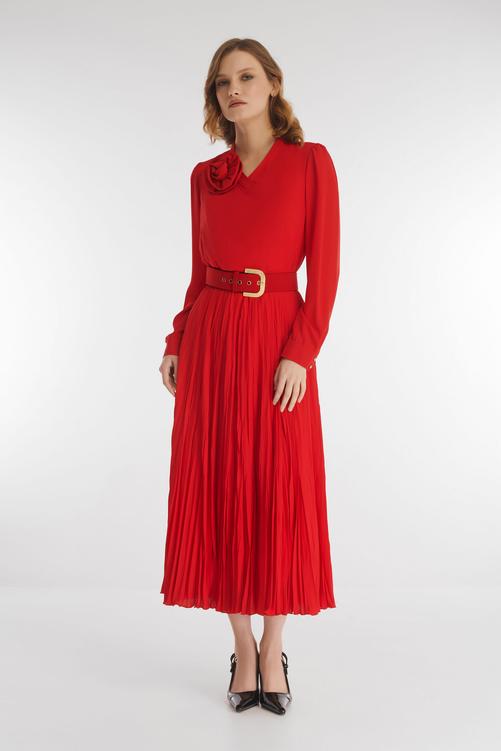 Платье из поливискозы с крэш эффектом Бренд Caterina Leman