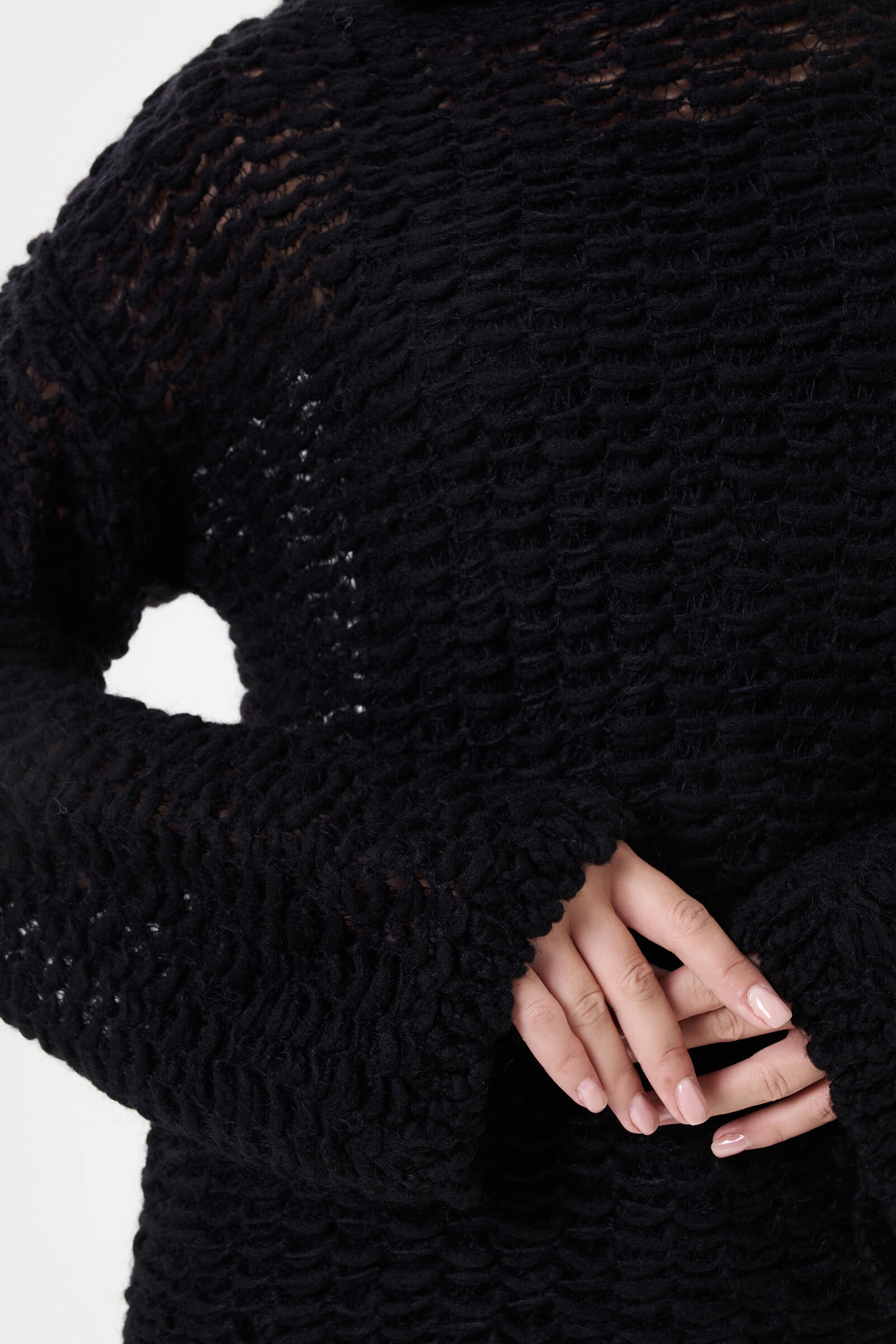 Фактурный свитер из шерсти и мохера Бренд Sarah Pacini