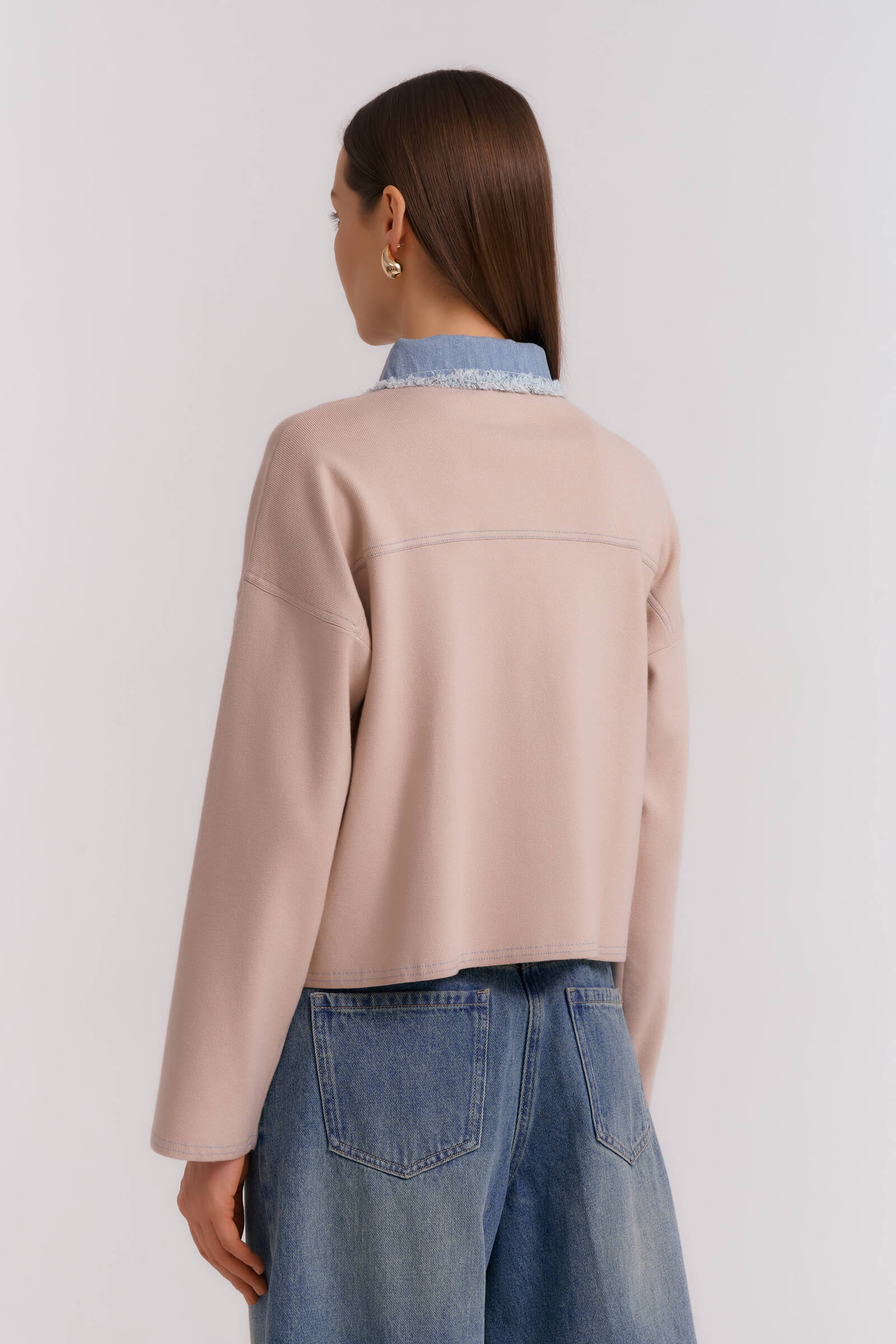 Кардиган из комбинированных материалов Бренд Diana Gallesi