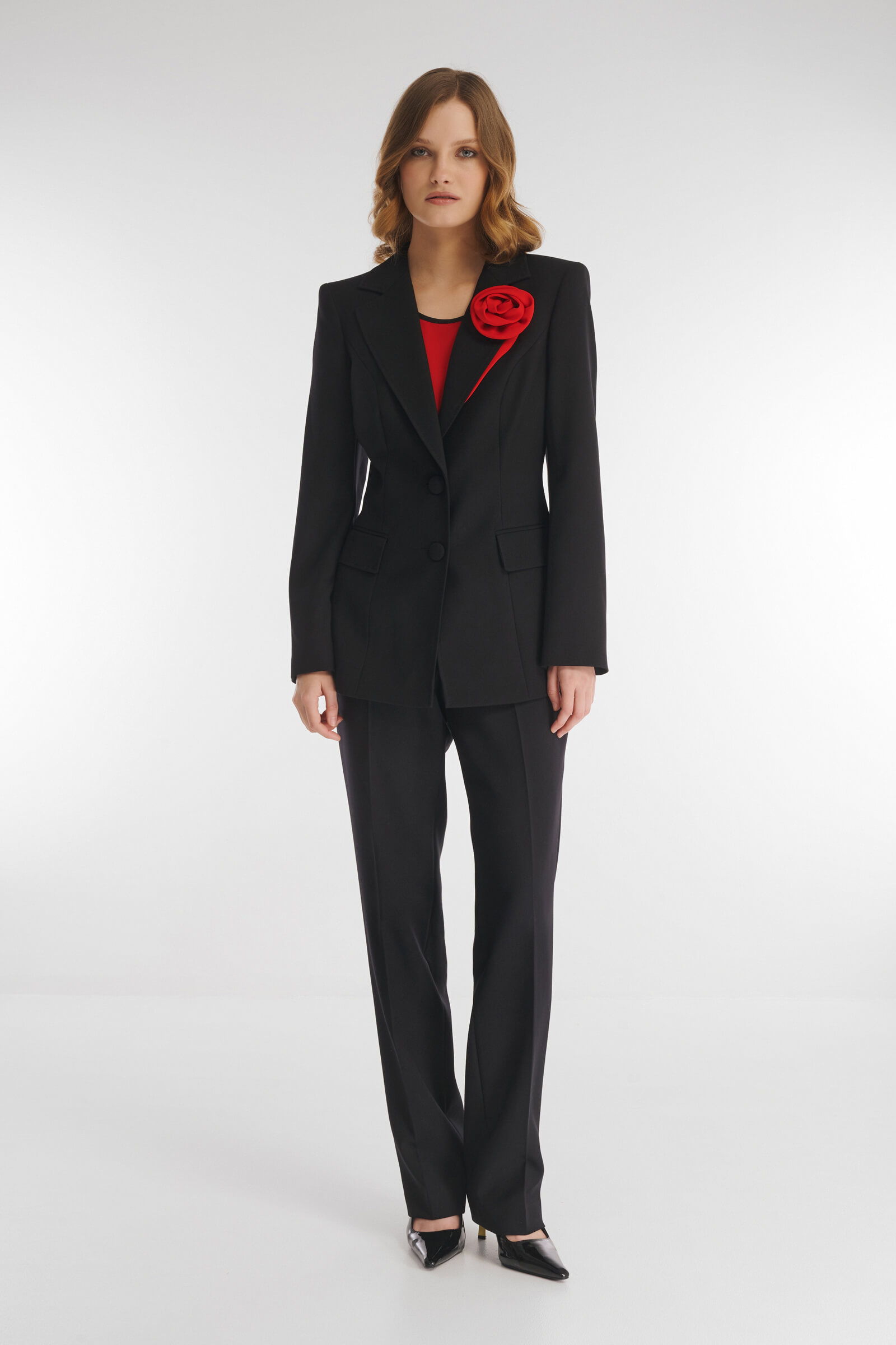 Пиджак из смесовой вискозы с цветочным декором Бренд Caterina Leman